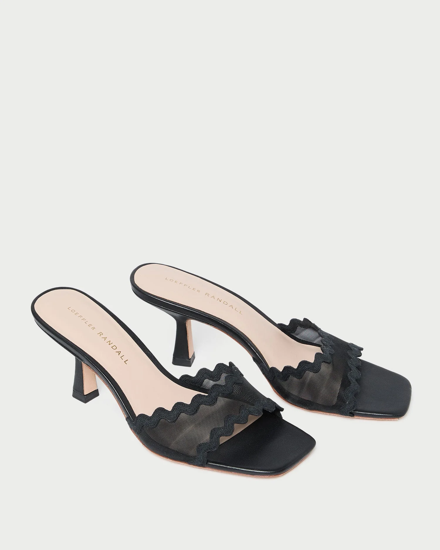 Milena Mesh Mid-Heel Mule | Black - Image 5
