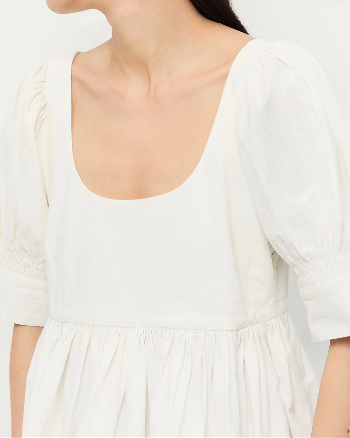 Milly Puff-Sleeve Top | White - Image 4
