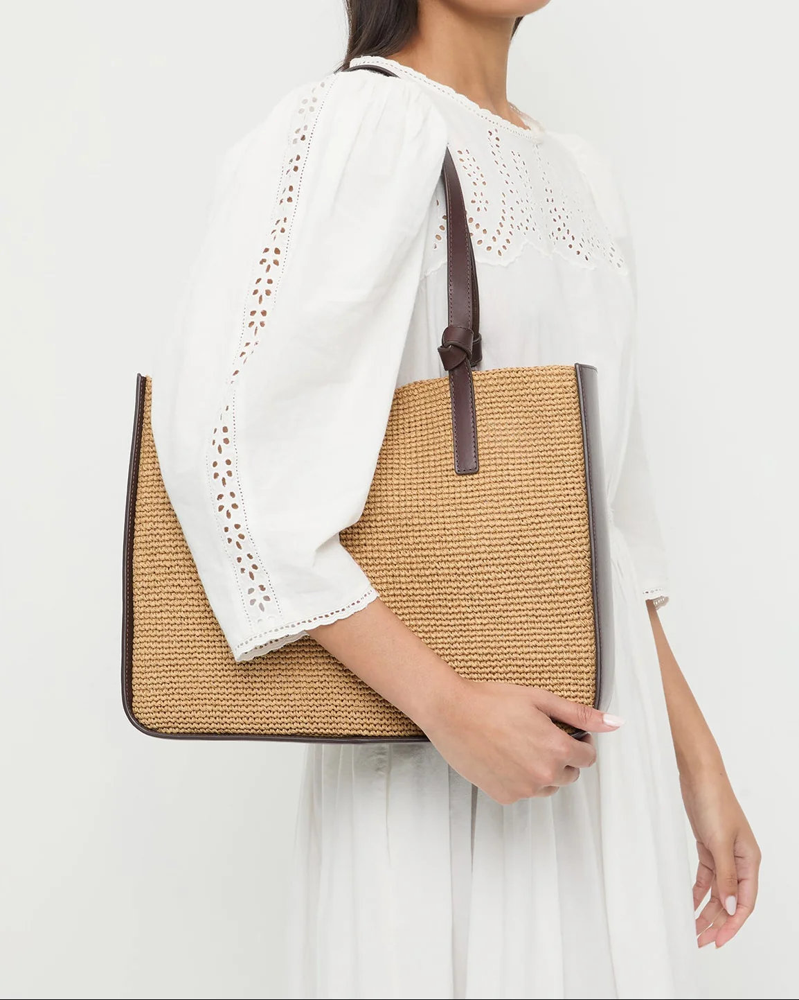Myra Crochet Tote | Brown/Espresso - Image 5