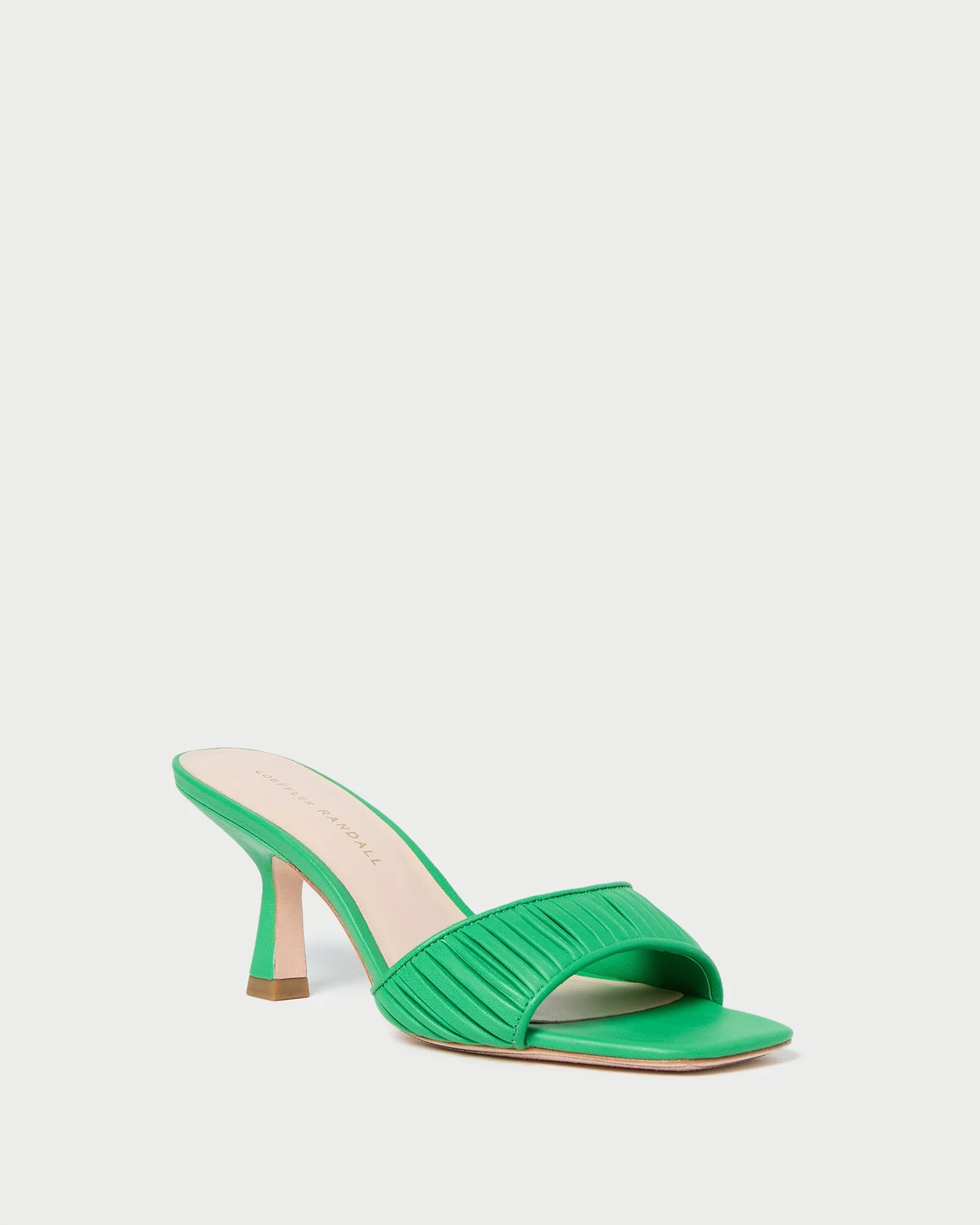 Naima Leather Mid-Heel Mule | Green - Image 4
