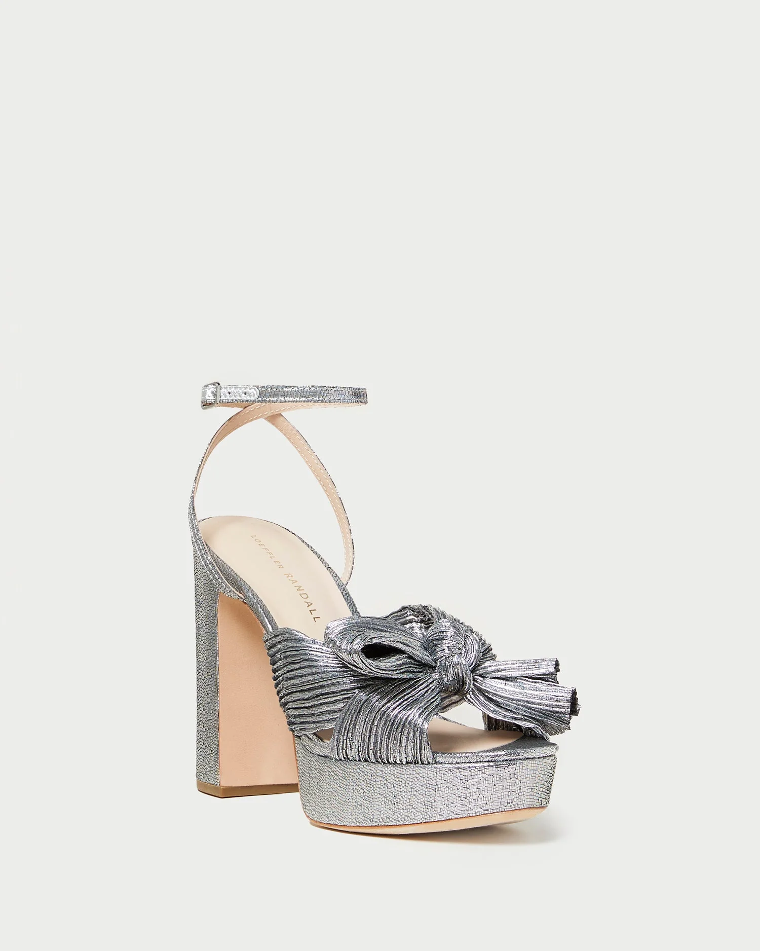 Natalia Bow Heel | Dark Silver