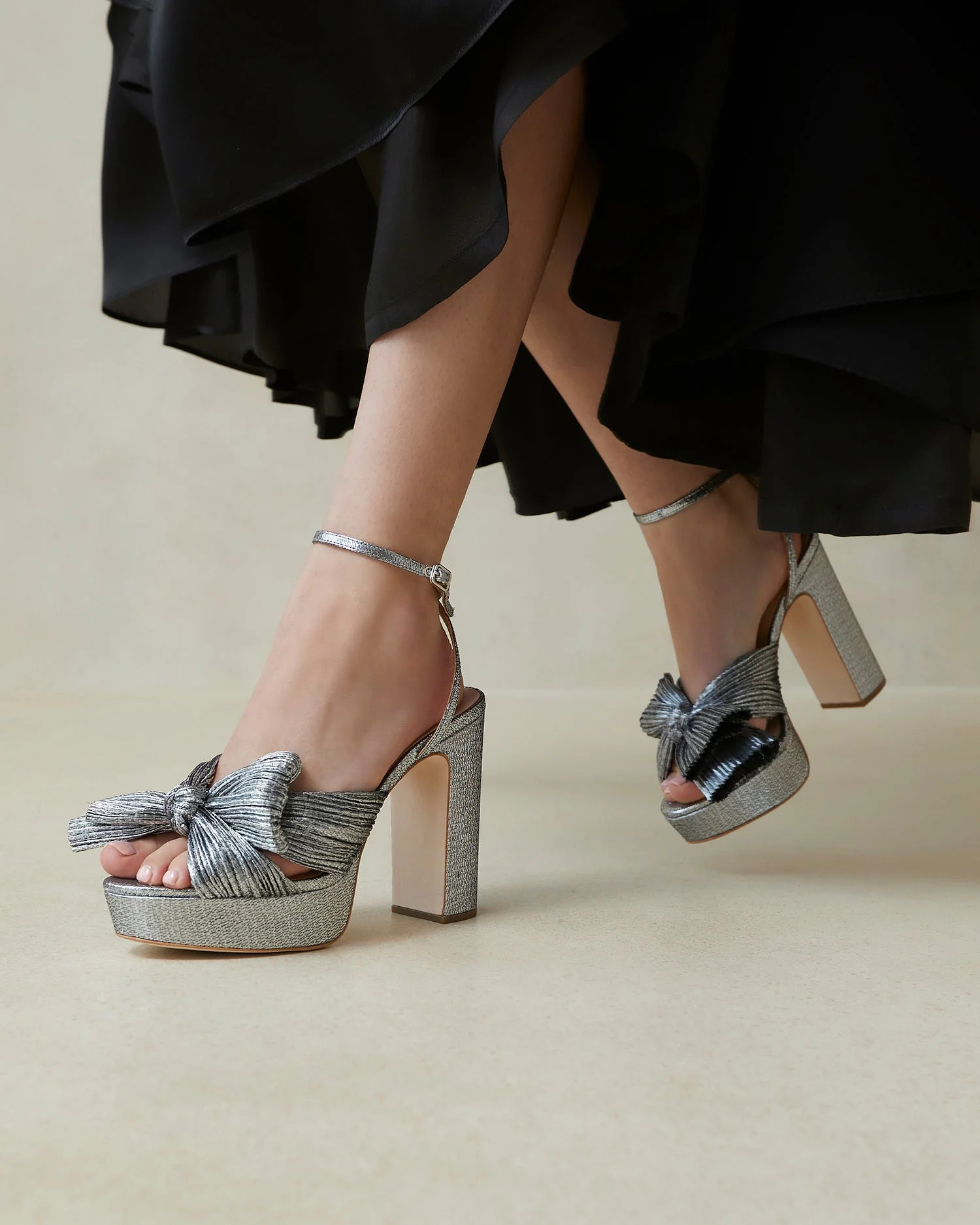 Natalia Bow Heel | Dark Silver - Image 5