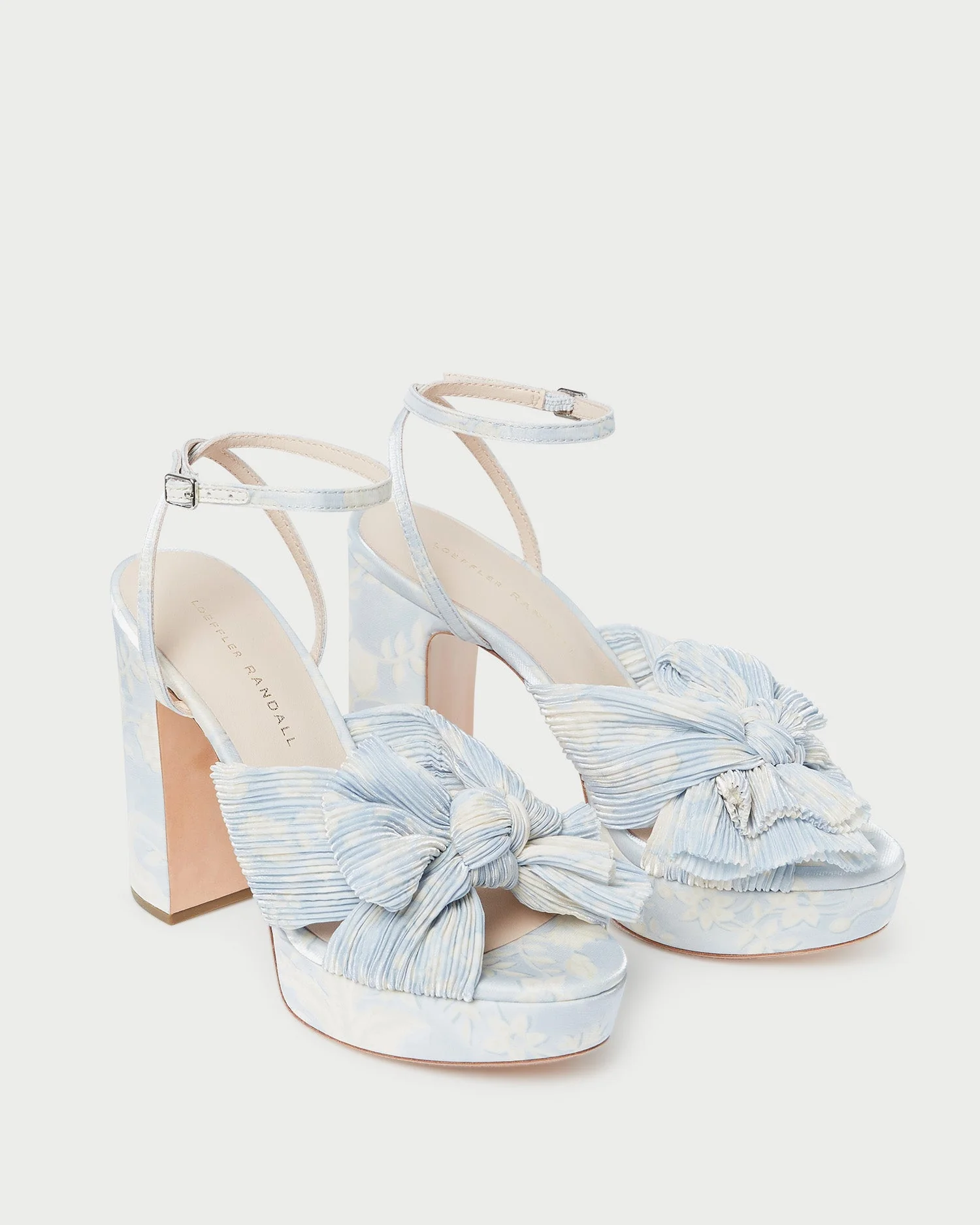 Natalia Bow Heel | Dusty Blue Floral - Image 3