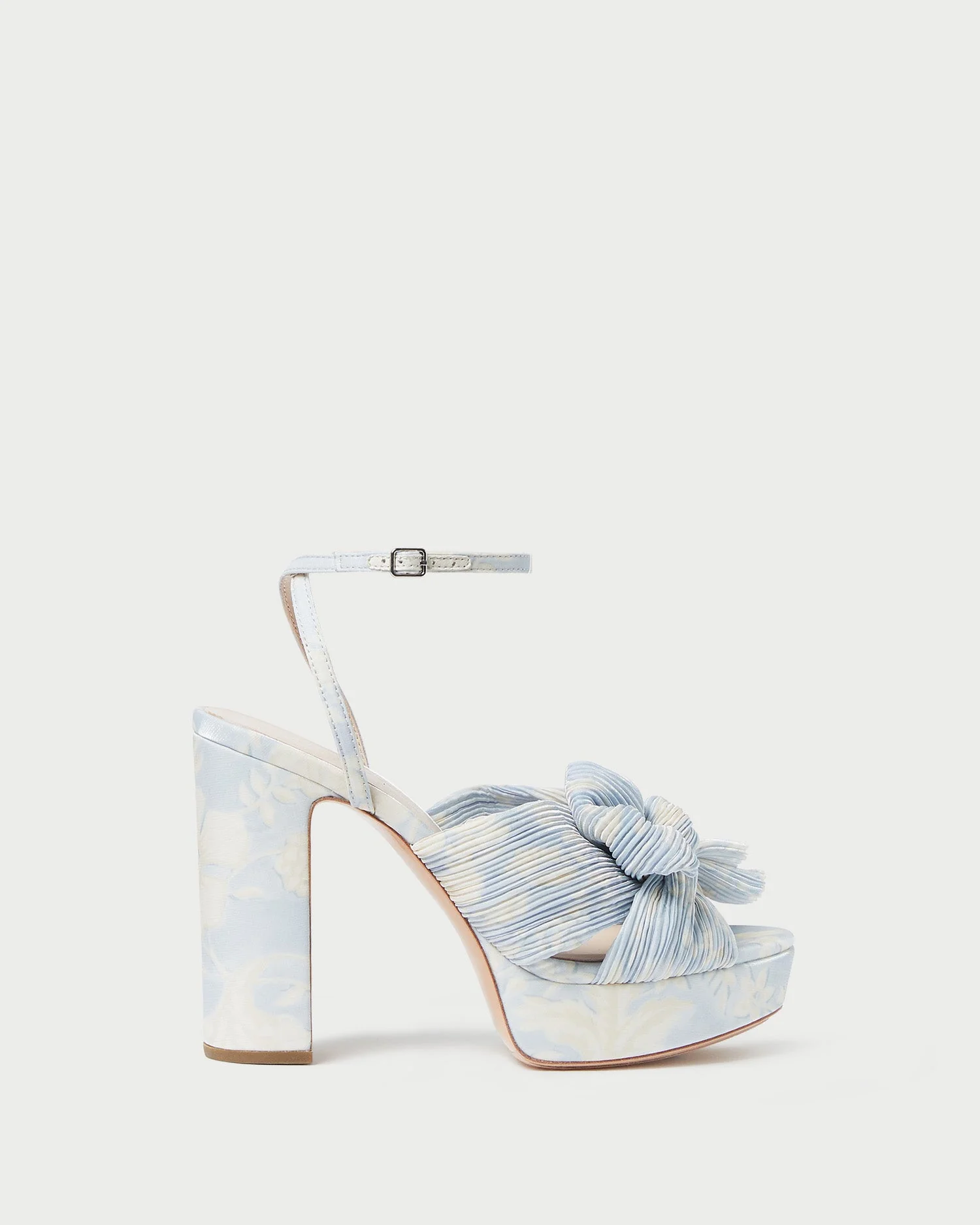 Natalia Bow Heel | Dusty Blue Floral - Image 4
