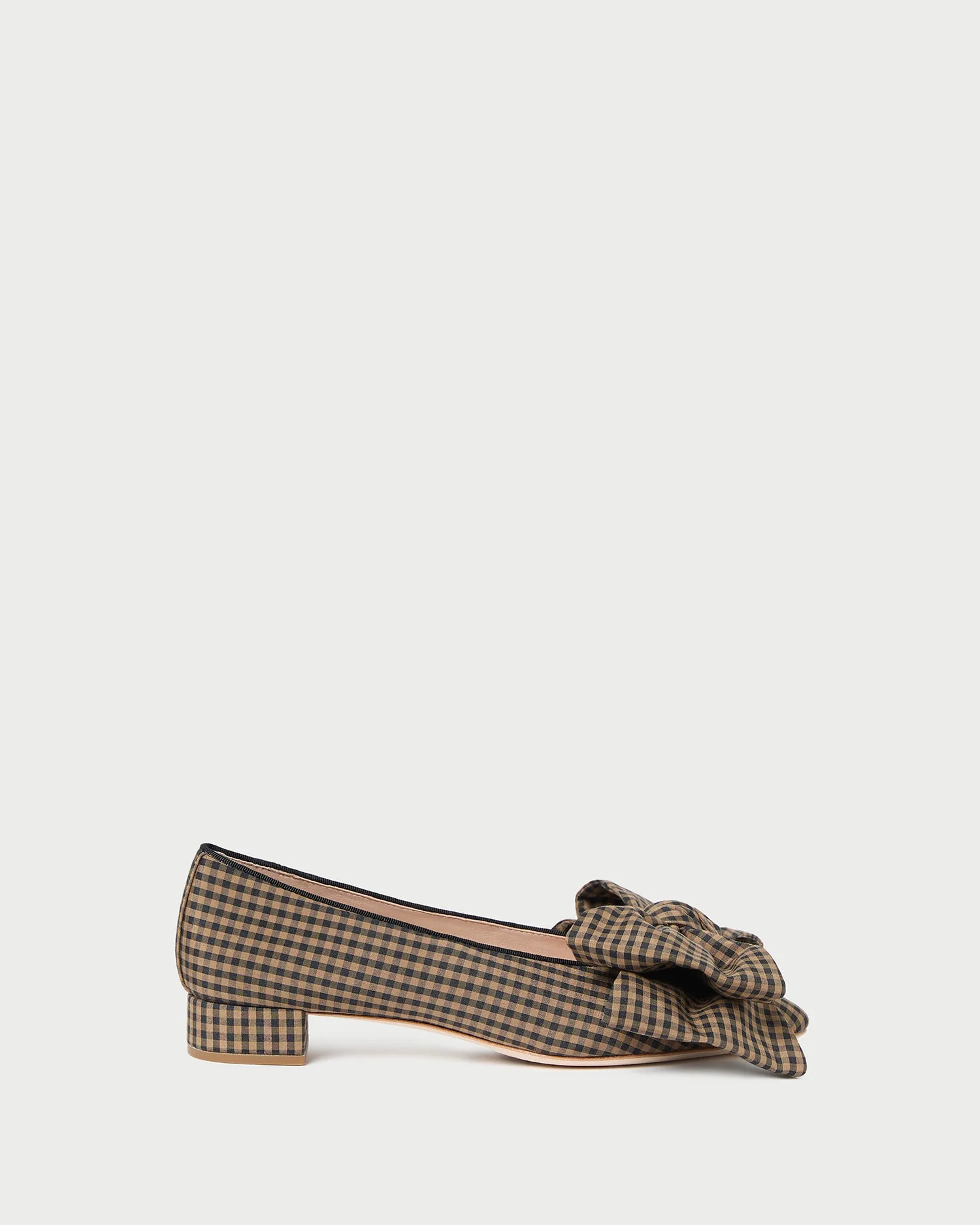 Noa Bow Flat | Brown/Black Check - Image 3