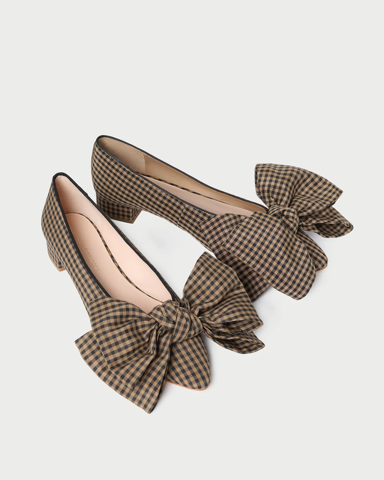 Noa Bow Flat | Brown/Black Check - Image 4