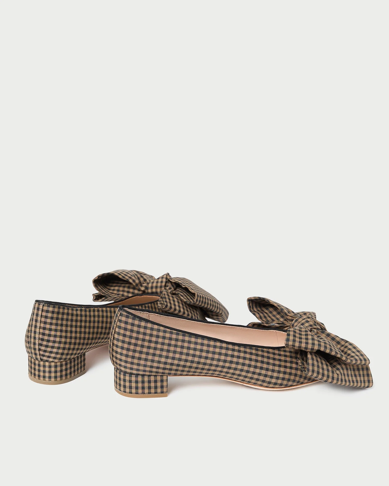 Noa Bow Flat | Brown/Black Check - Image 5