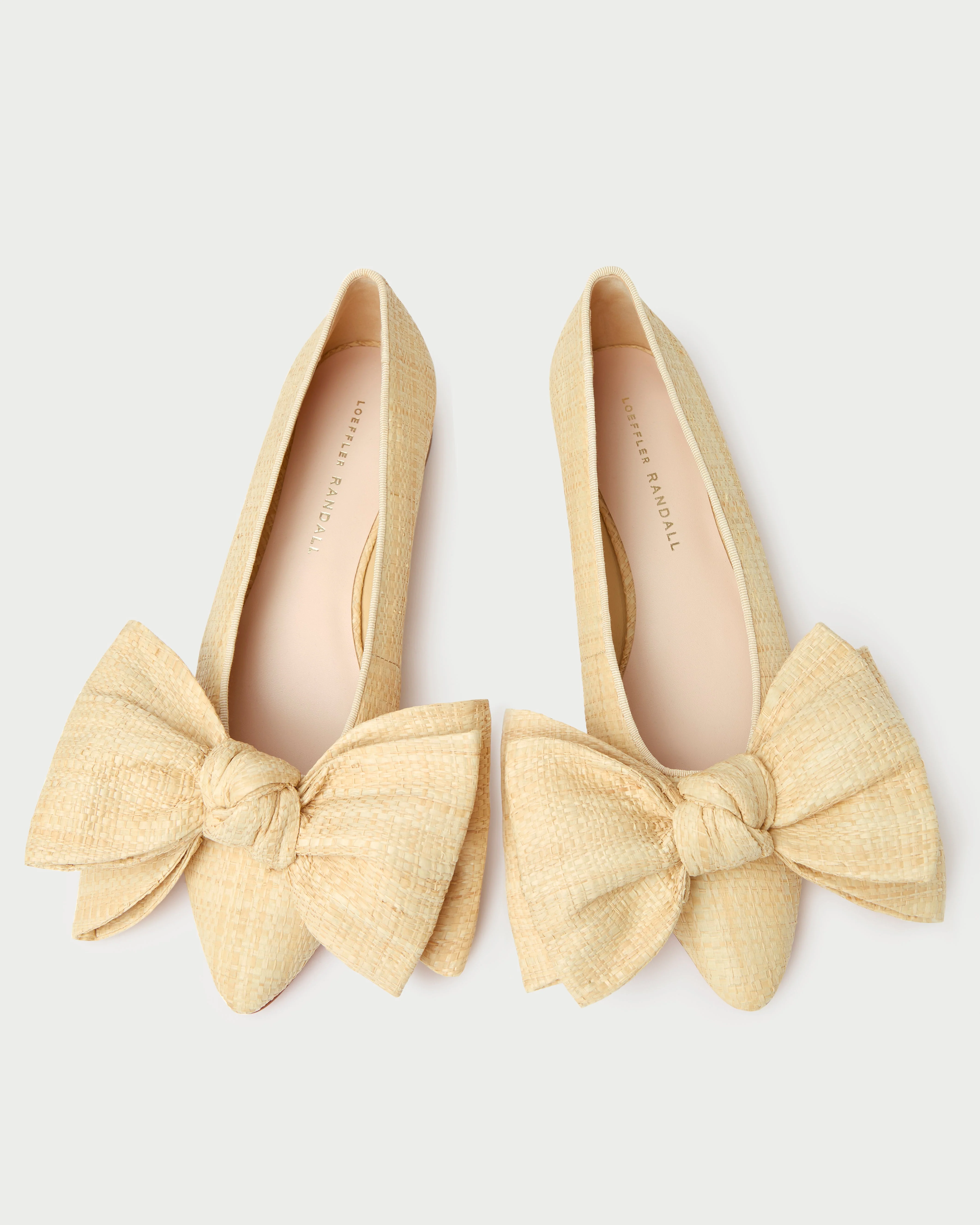 Noa Bow Flat | Natural Raffia