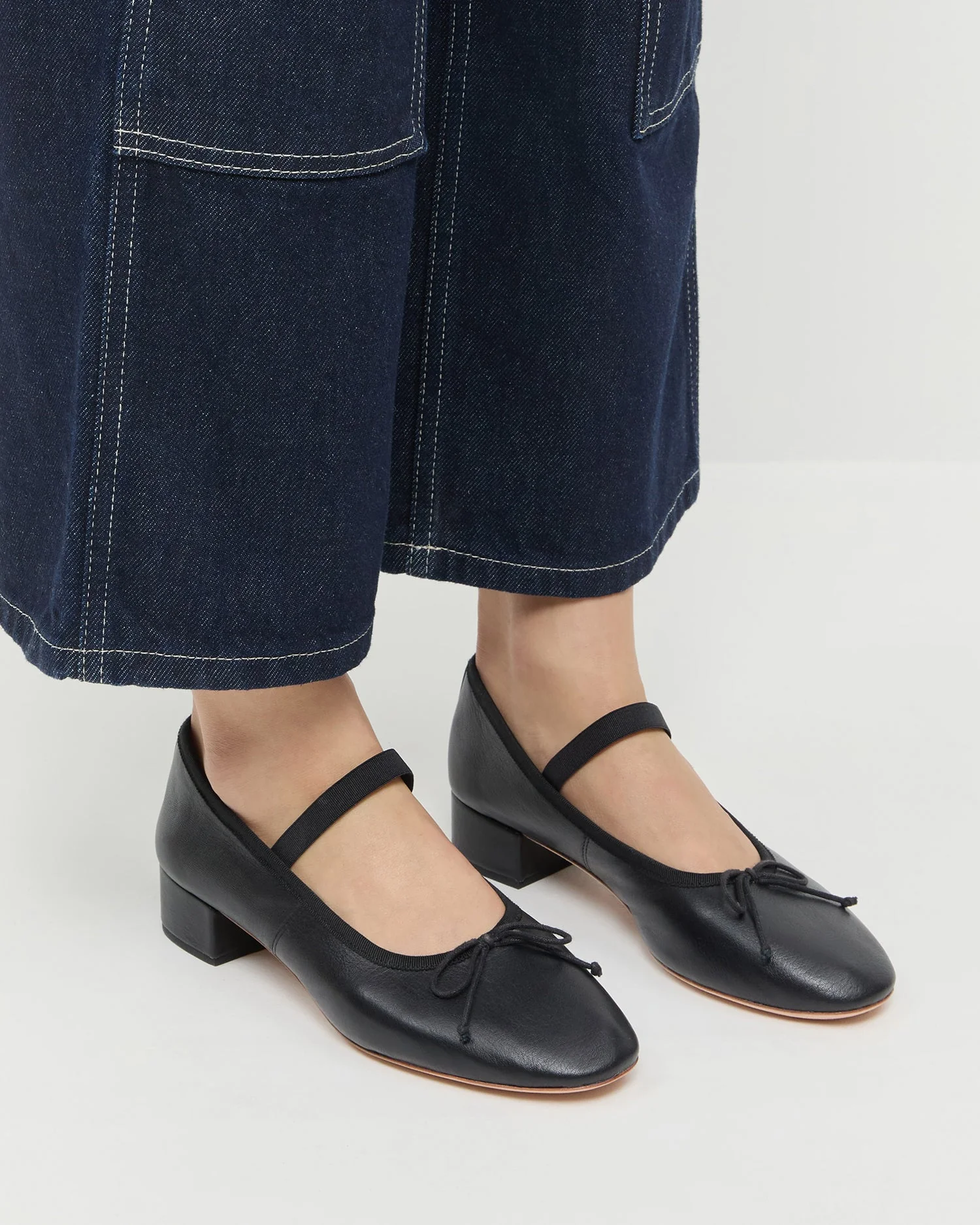 Odile Leather Ballet Pump | Black - Image 2