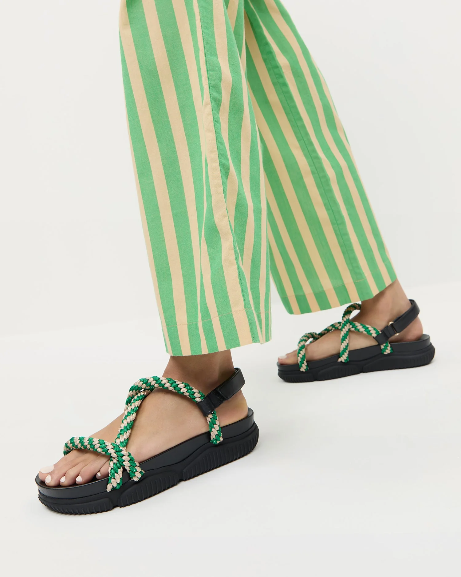 Ozzy Sport Sandal | Green/Cream - Image 2