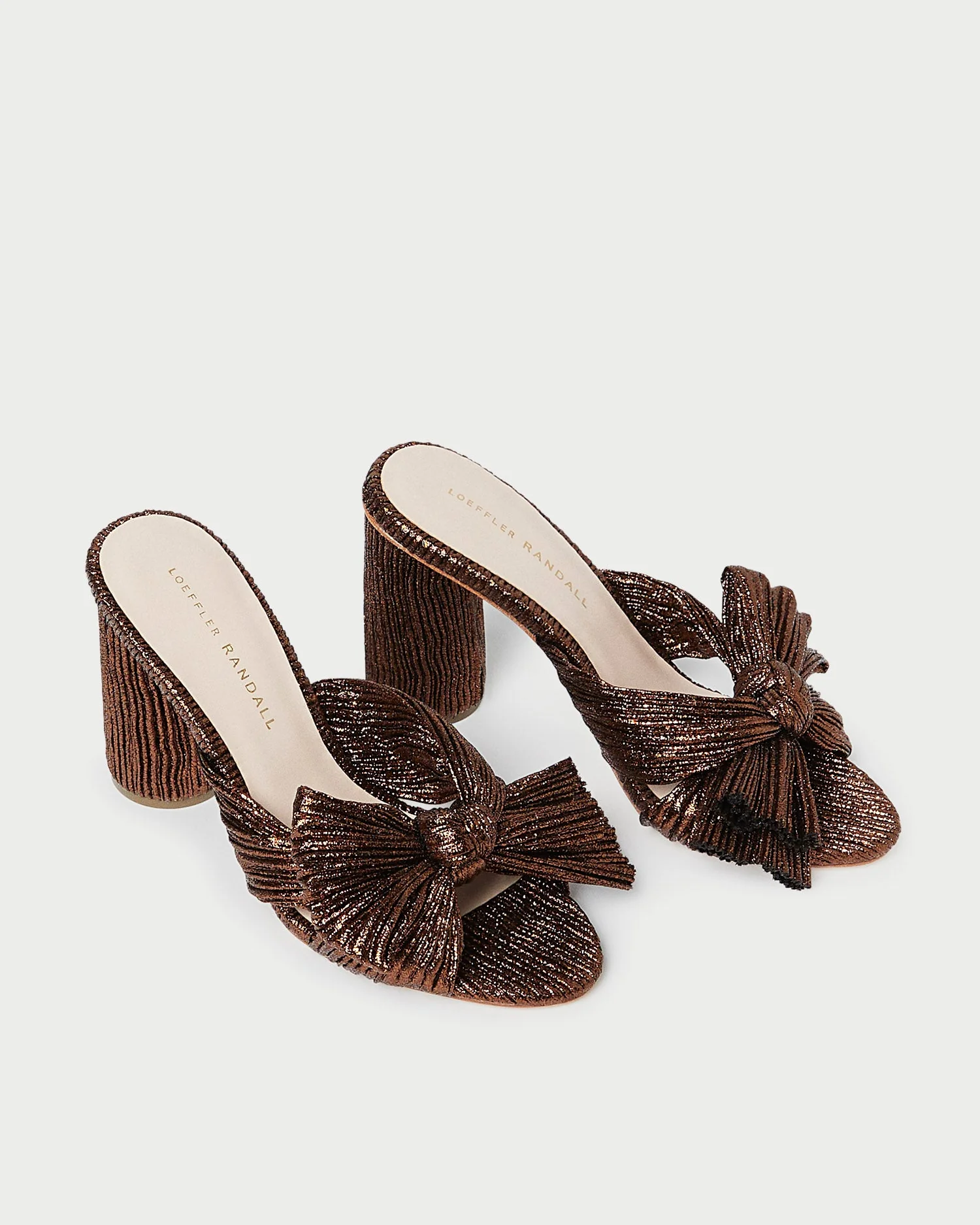 Penny Pleated Bow Heel | Mocha - Image 3