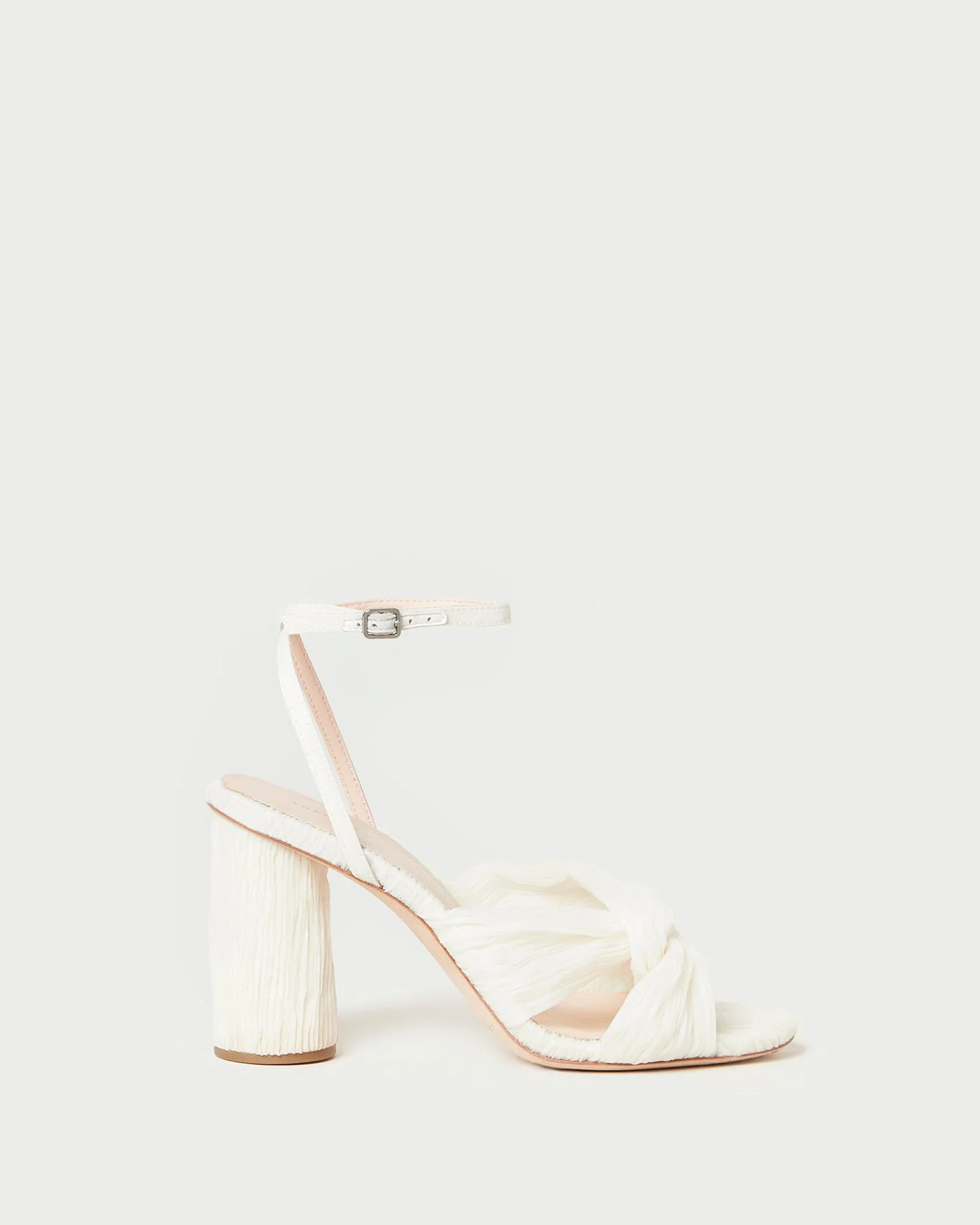 Pleated Twist Sandal | Pearl - Image 2