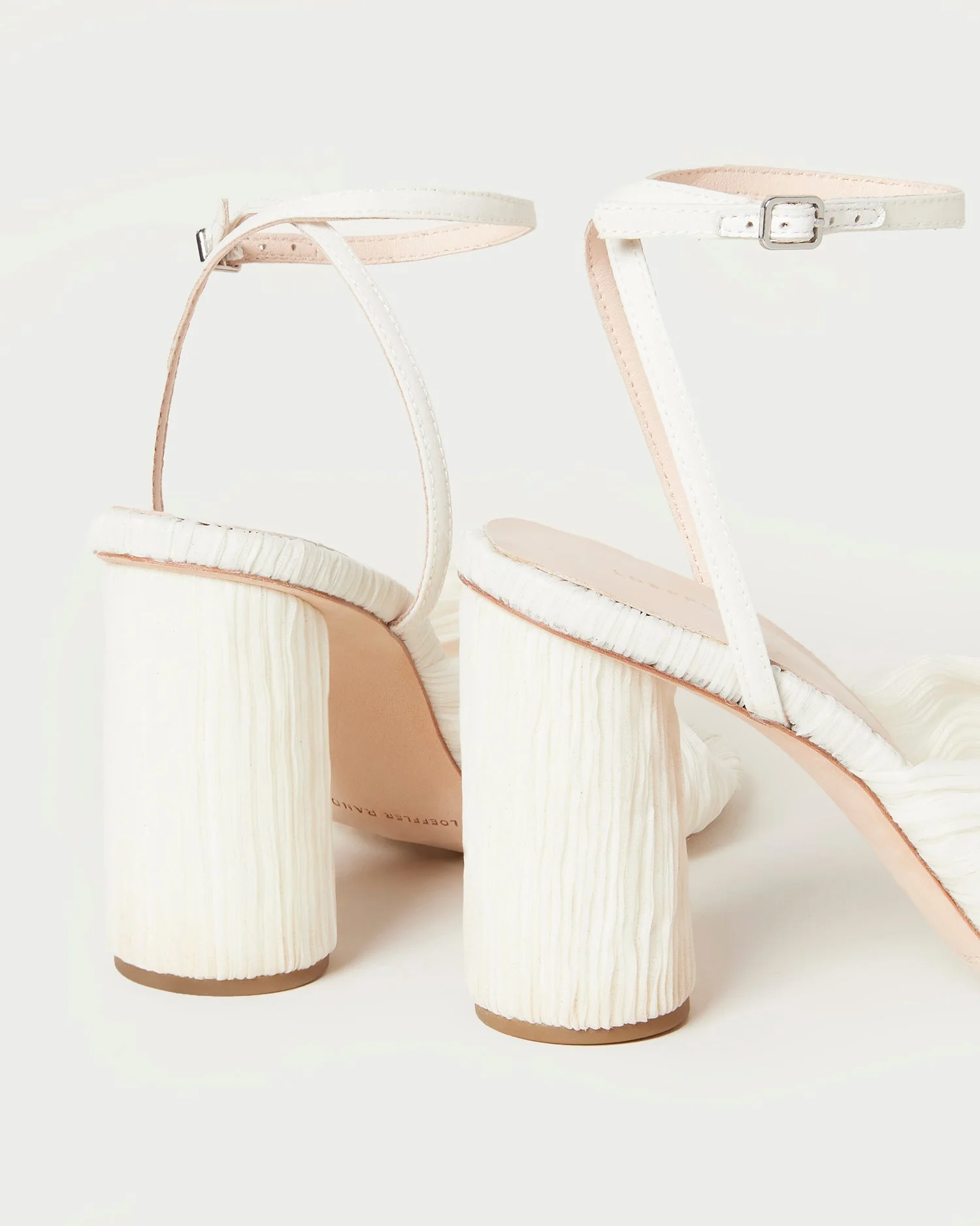 Pleated Twist Sandal | Pearl - Image 4