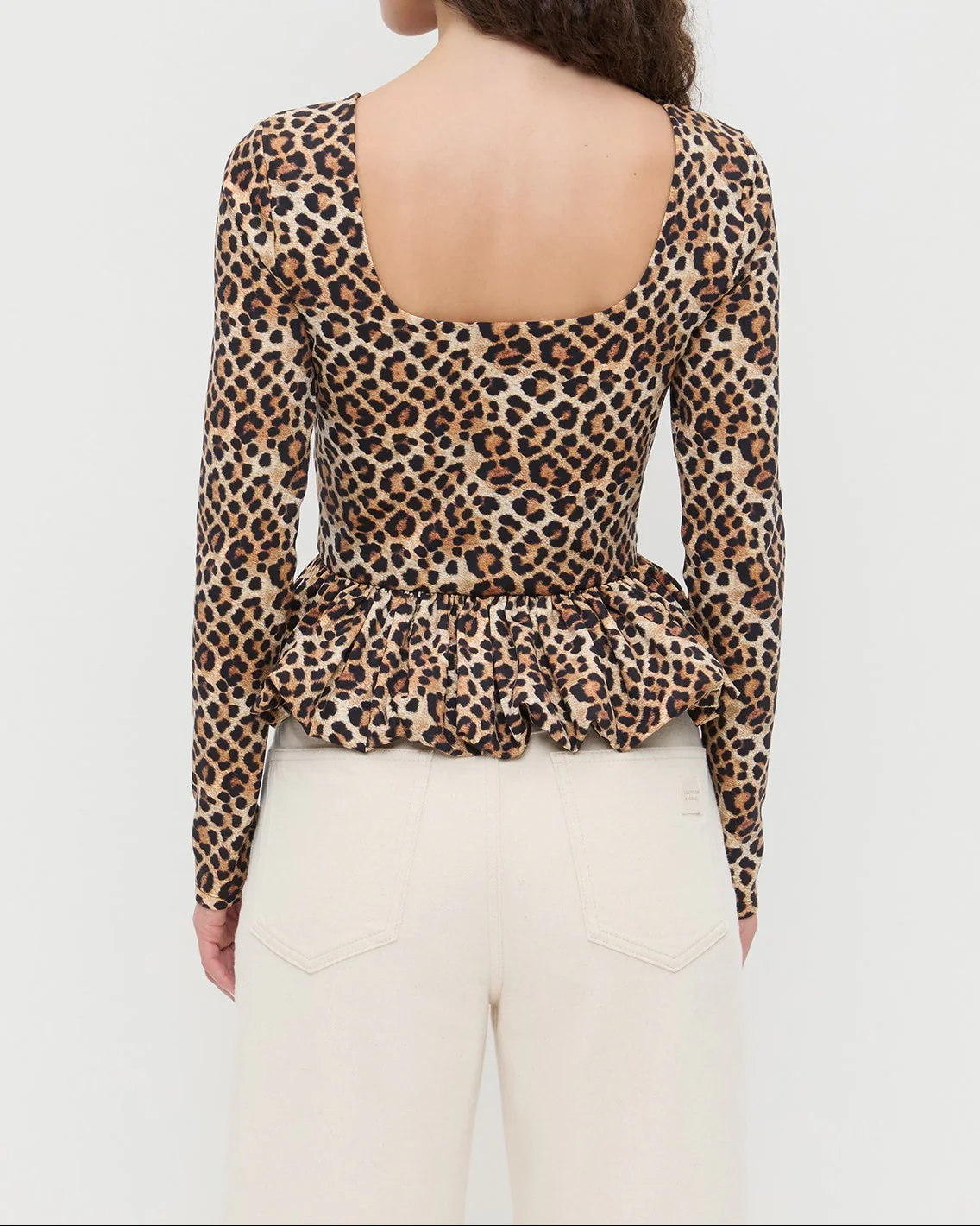 Posie Peplum Top | Leopard - Image 3