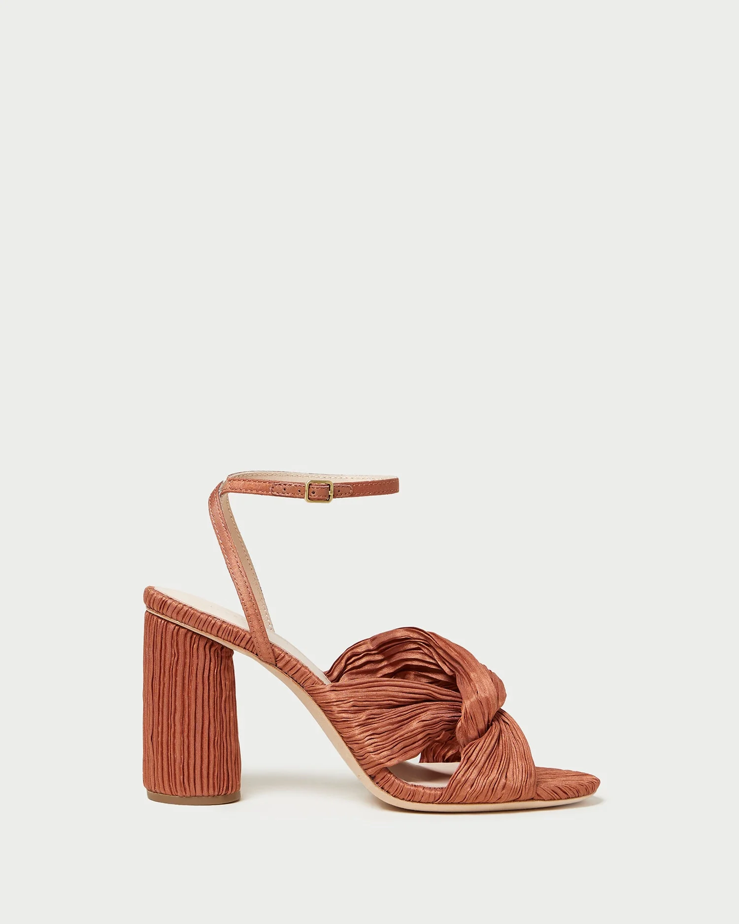 Reed Pleated Twist Heel | Terracotta - Image 2