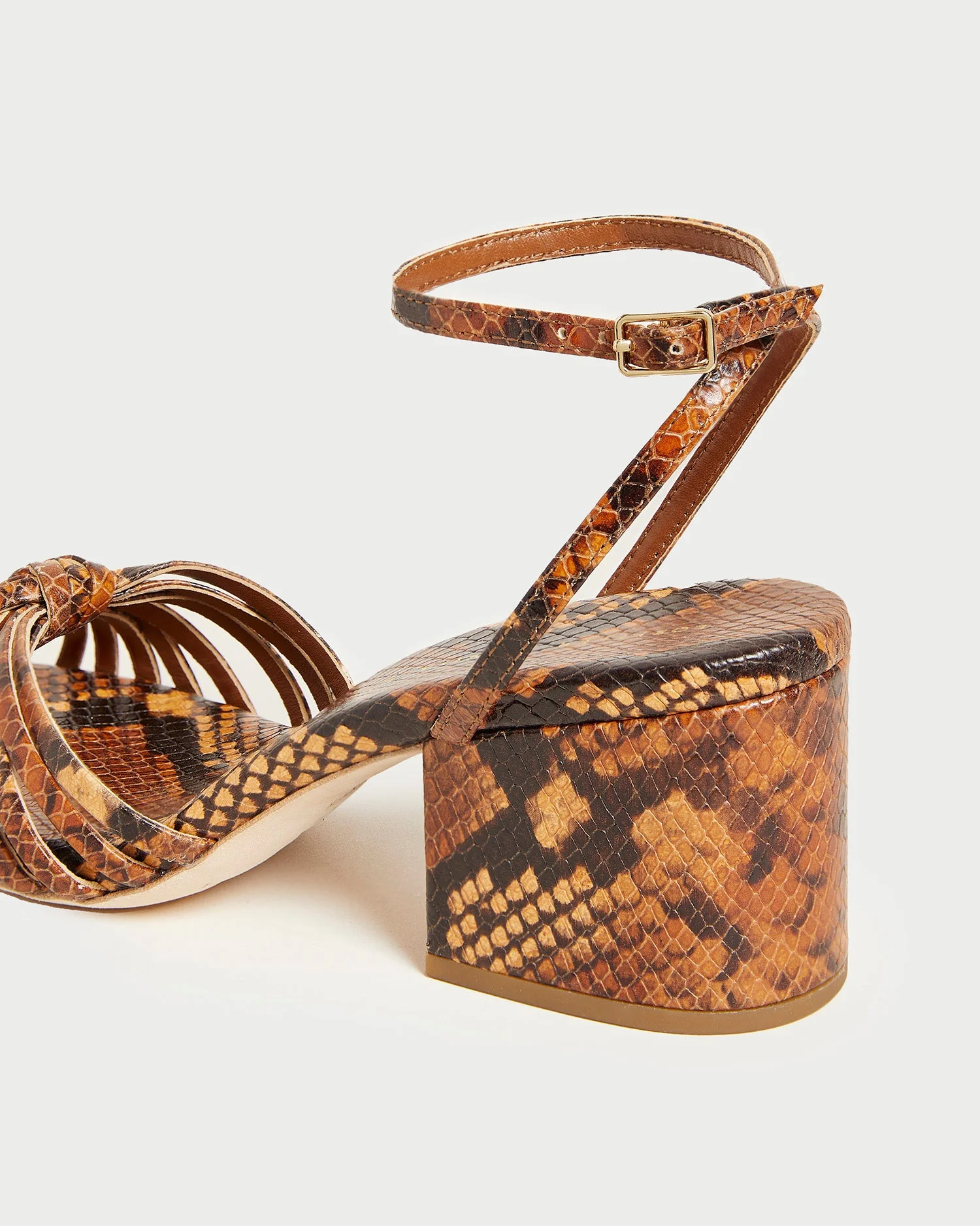 Renee Knot Heel Sandal | Brown - Image 4