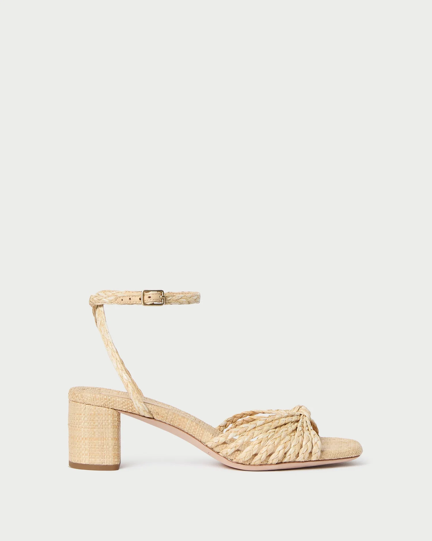 Riya Knot Mid-Heel Sandal | Natural