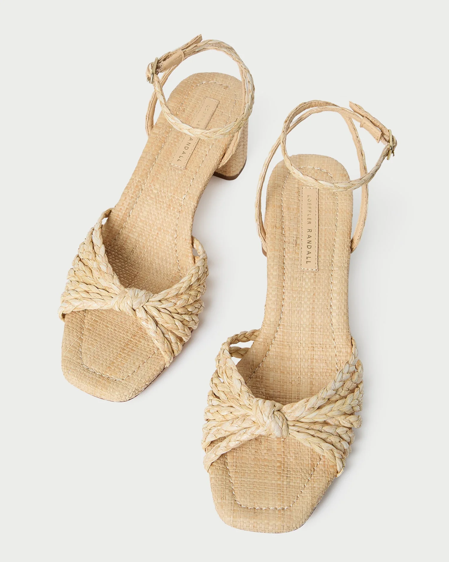 Riya Knot Mid-Heel Sandal | Natural - Image 3