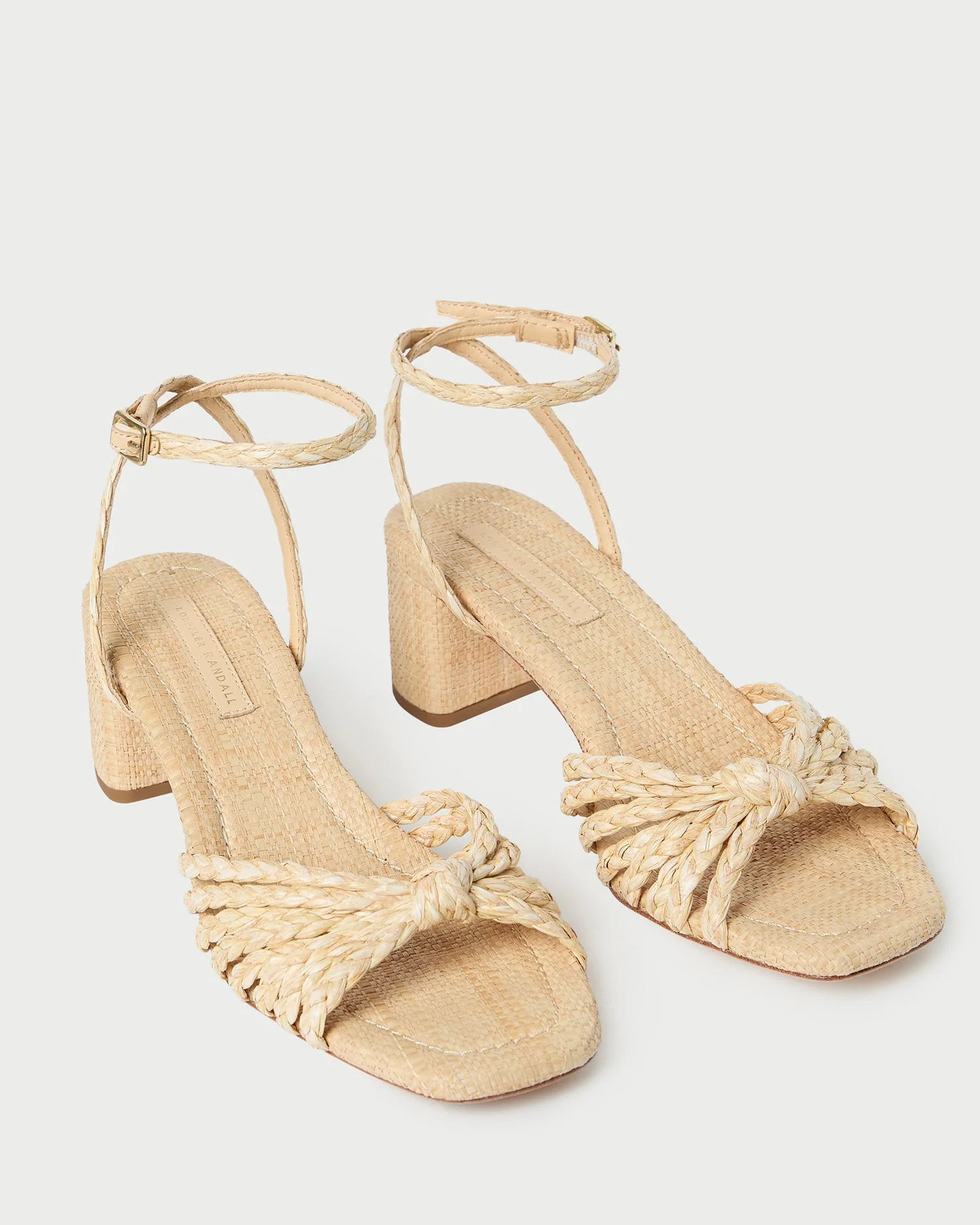Riya Knot Mid-Heel Sandal | Natural - Image 4
