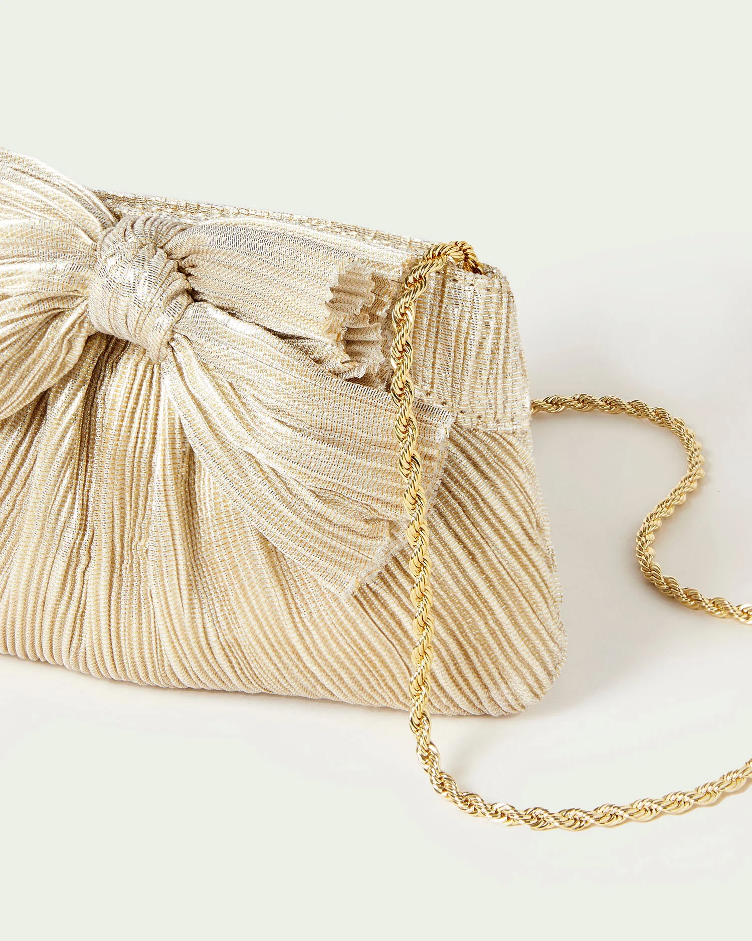 Rochelle Mini Bow Clutch | Platinum - Image 2