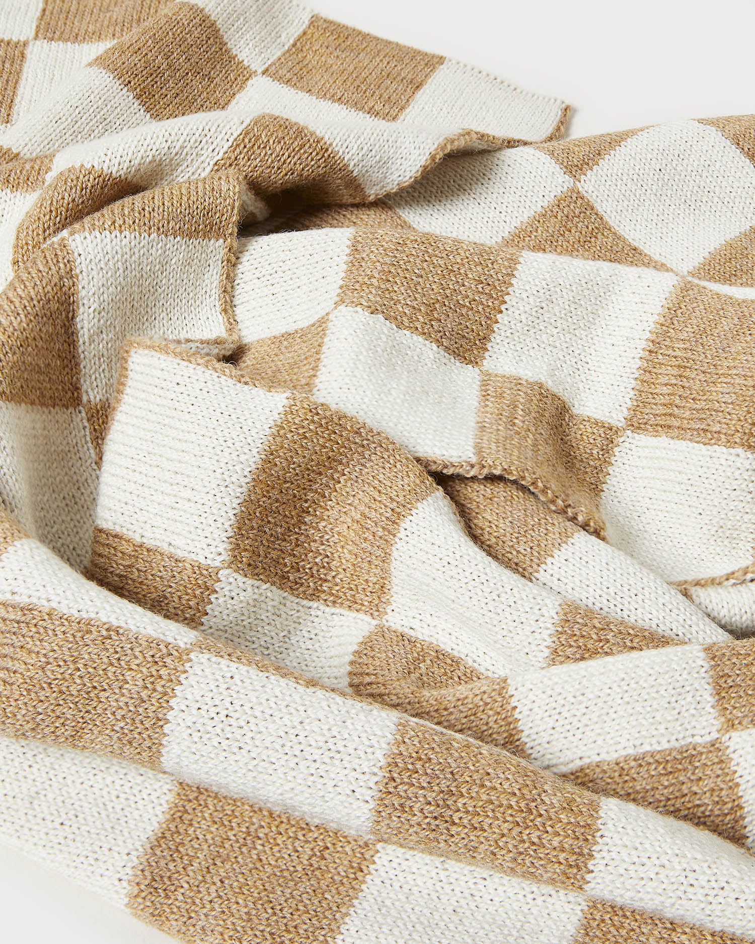 Roland Knit Scarf | Camel/Cream - Image 2