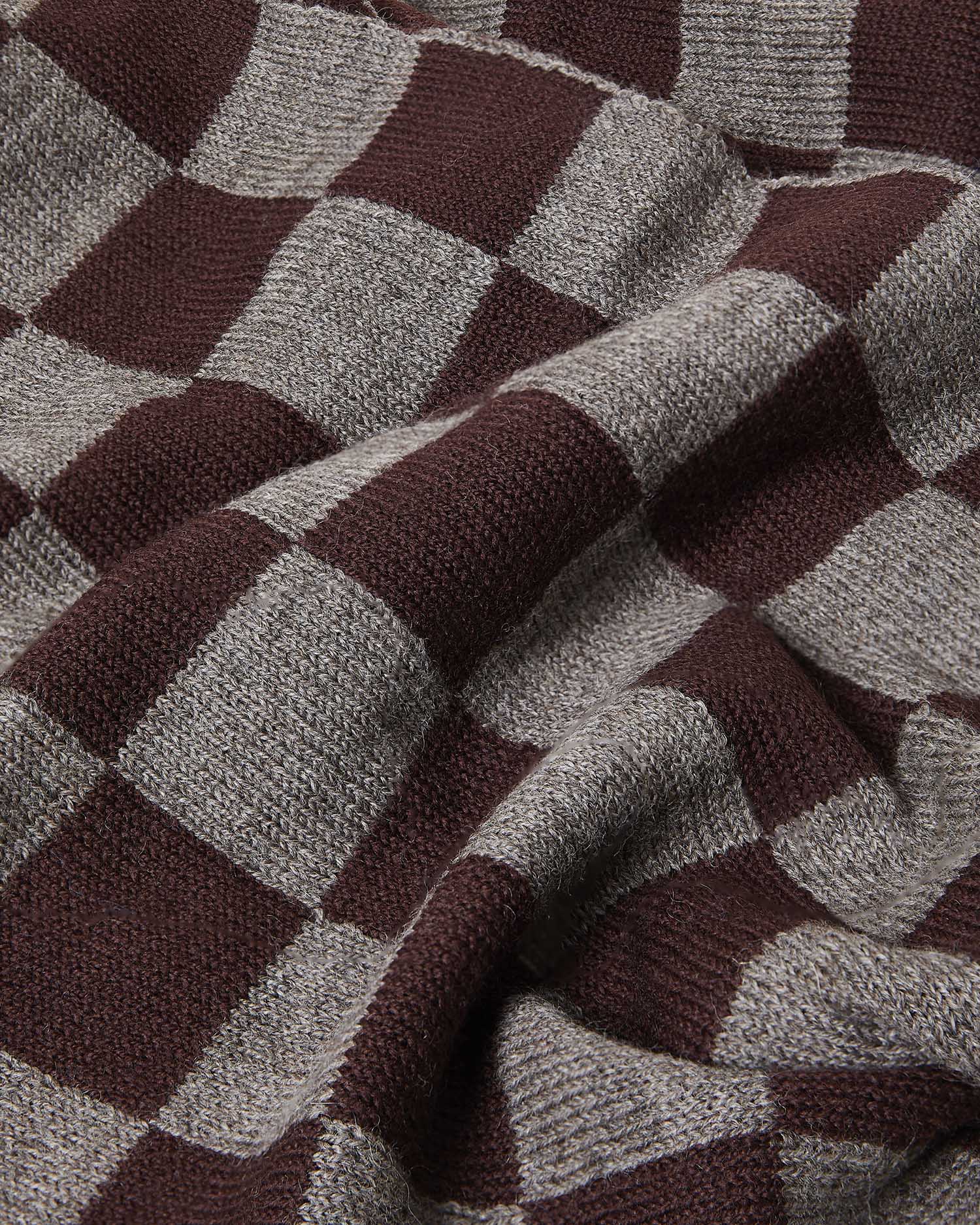Roland Knit Scarf | Espresso/Dark Grey - Image 2
