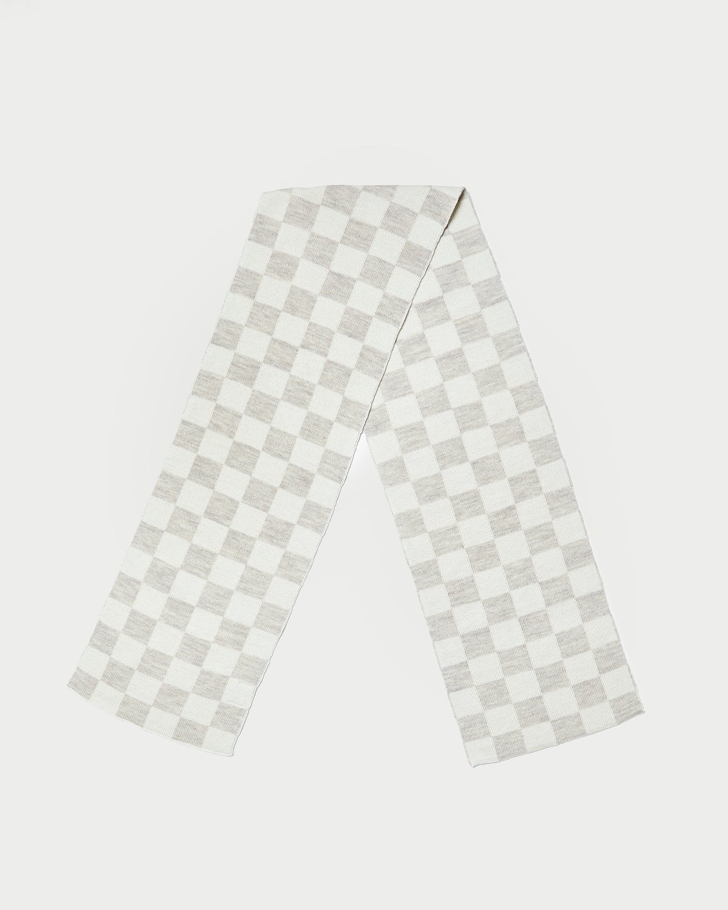 Roland Knit Scarf | Oatmeal/Cream Plaid