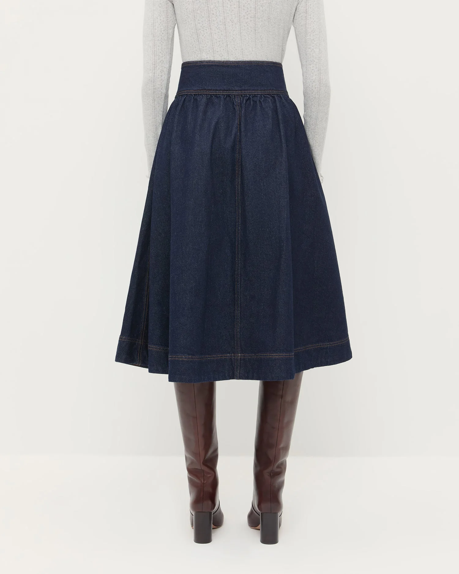 Ruthie Denim Skirt | Dark Blue - Image 3