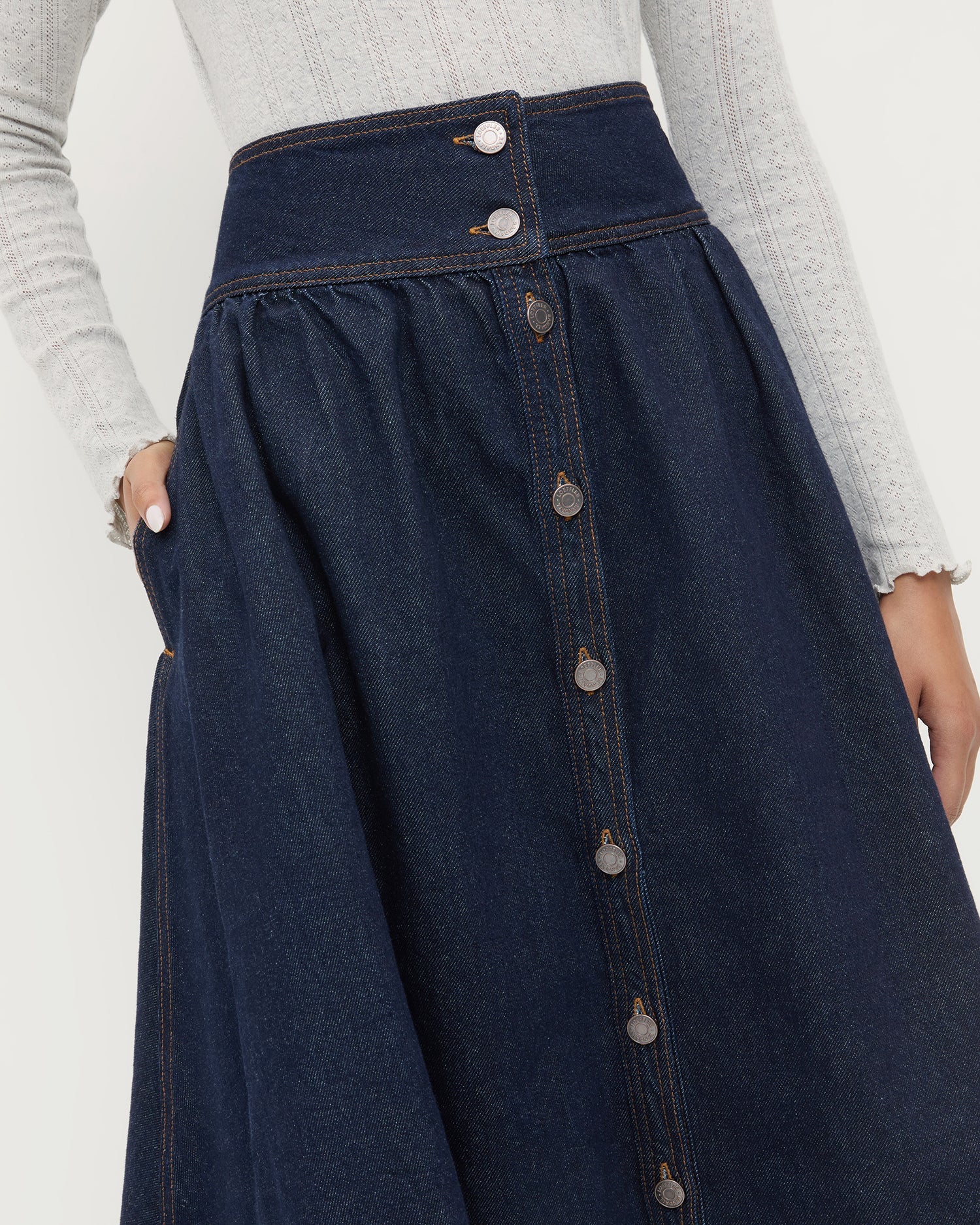 Ruthie Denim Skirt | Dark Blue - Image 4