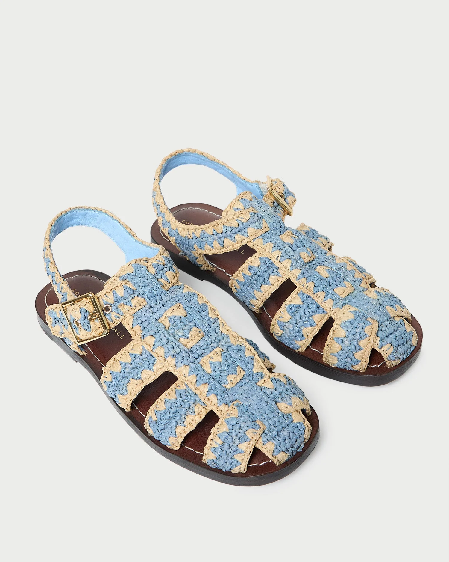 Sawyer Crochet Caged Sandal | Blue - Image 3