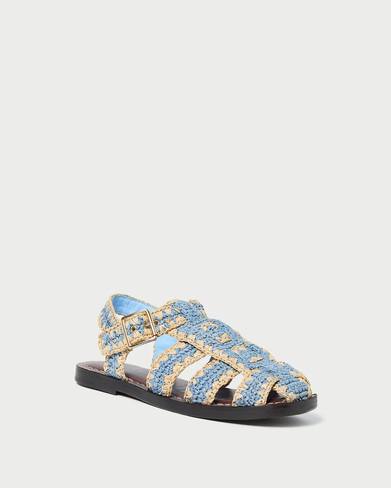 Sawyer Crochet Caged Sandal | Blue - Image 4