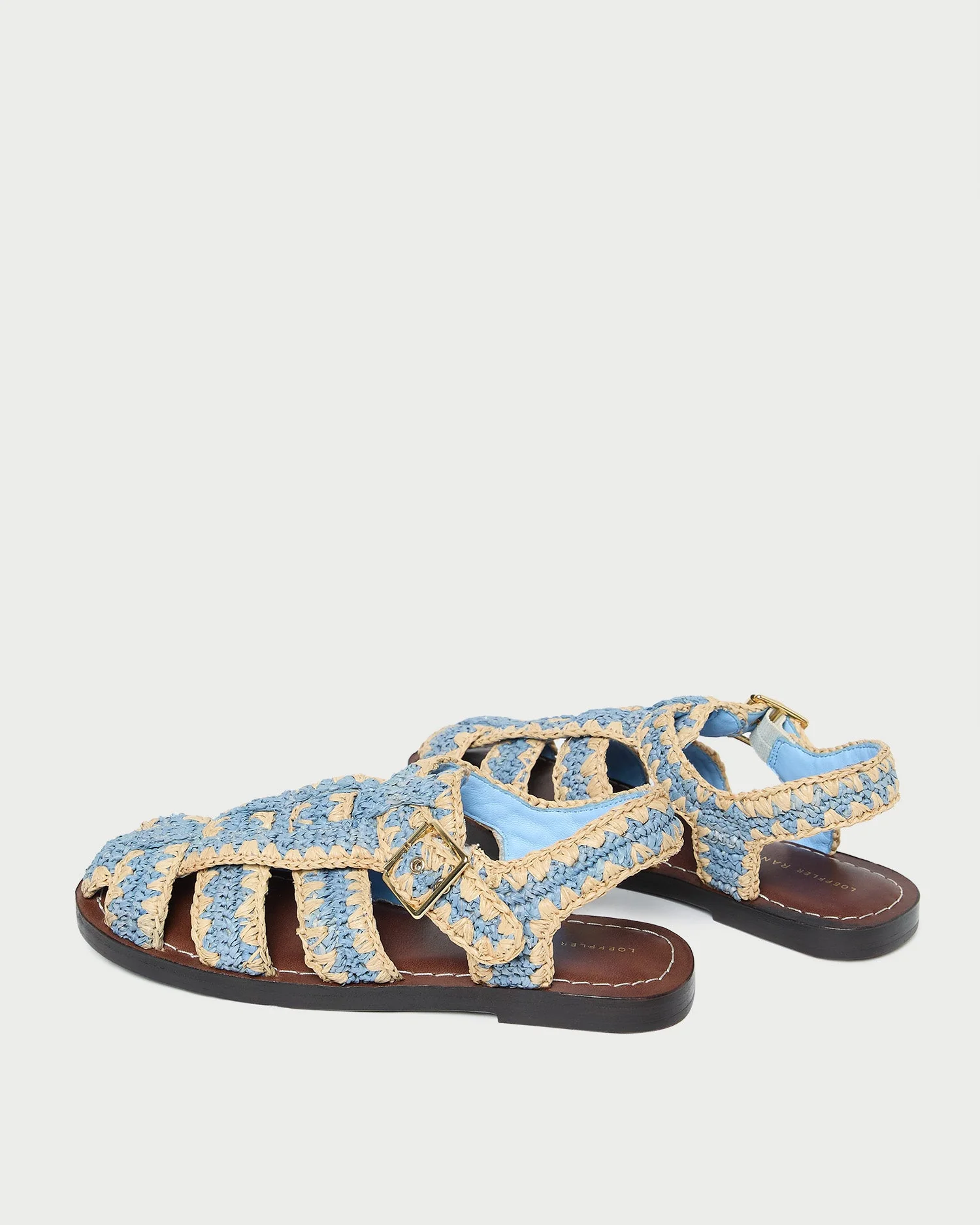 Sawyer Crochet Caged Sandal | Blue - Image 5