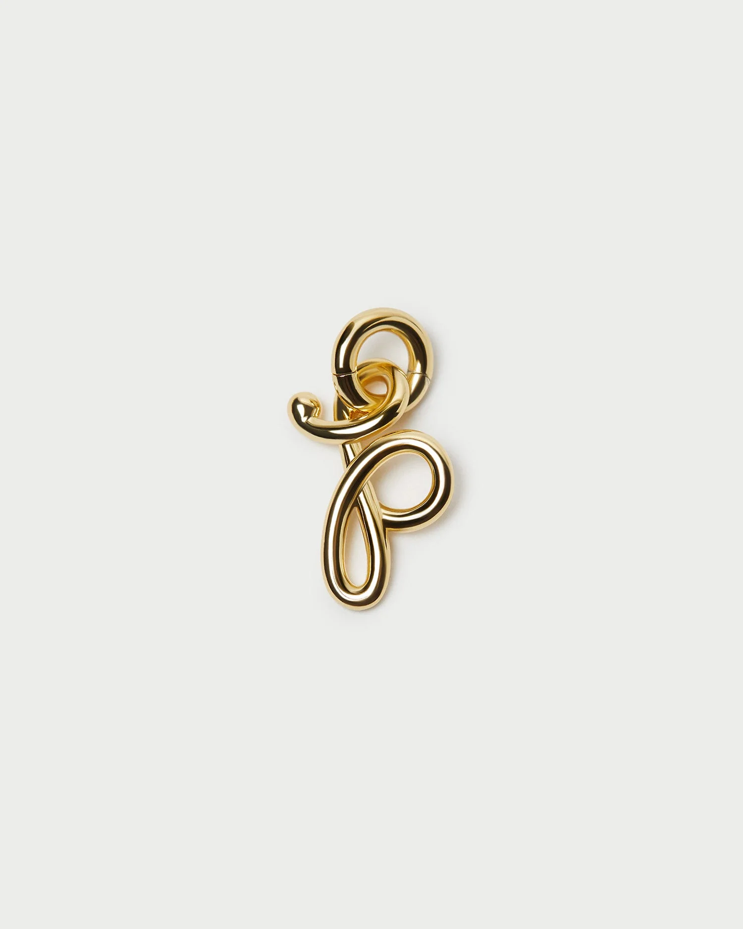 Small Letter "P" Charm | Gold