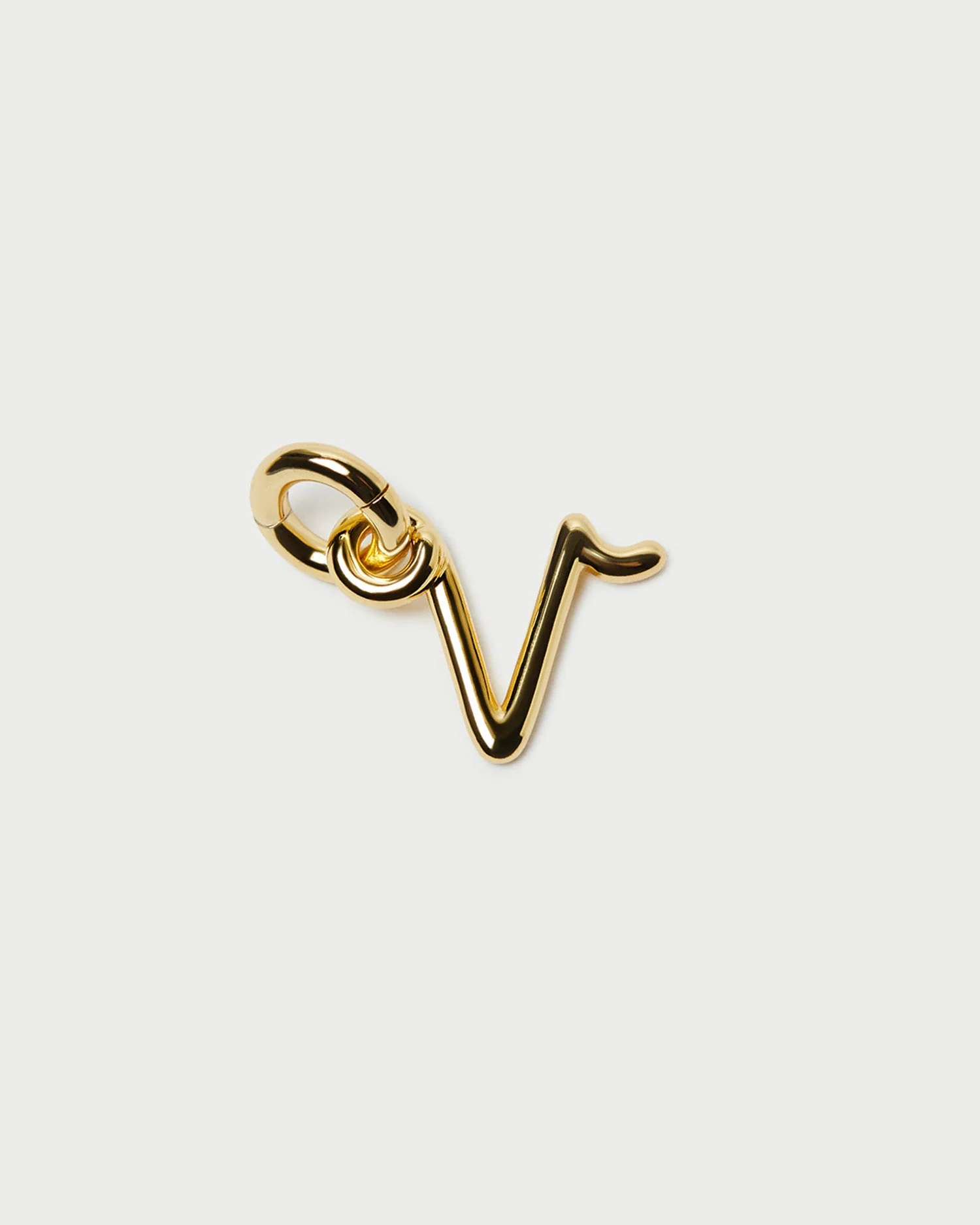 Small Letter "V" Charm | Gold