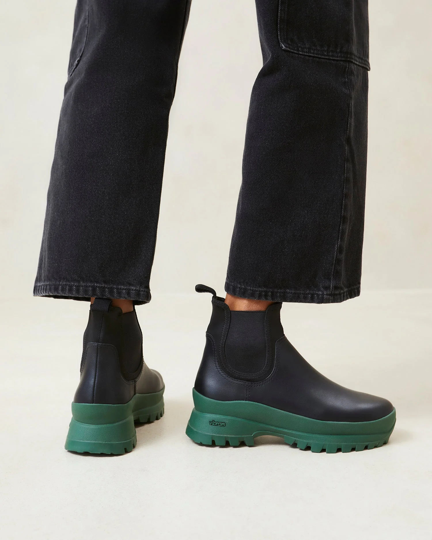 Tara Weather Boot | Black/Green - Image 5