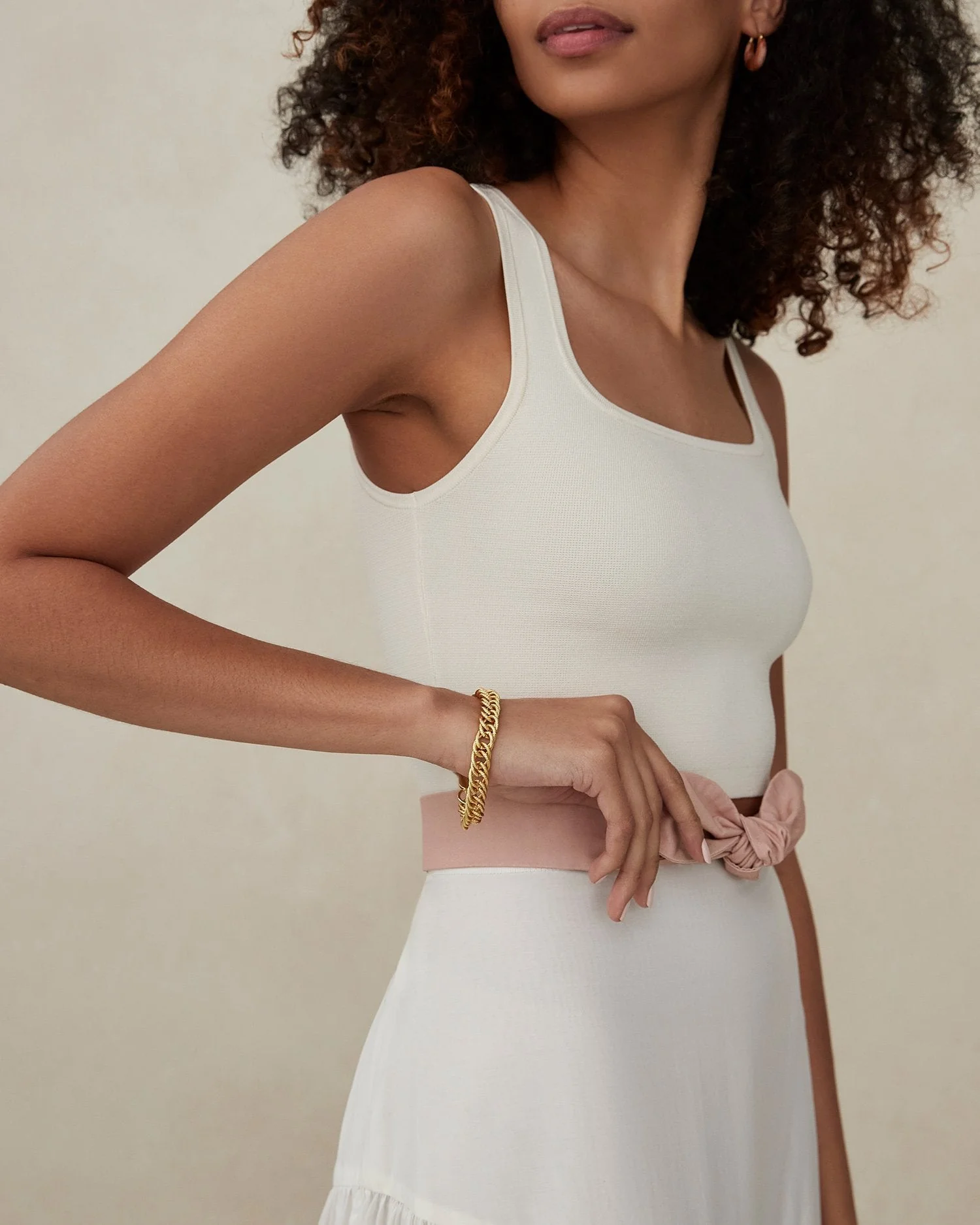 Tasha Twisty Chain Bracelet | Gold - Image 3