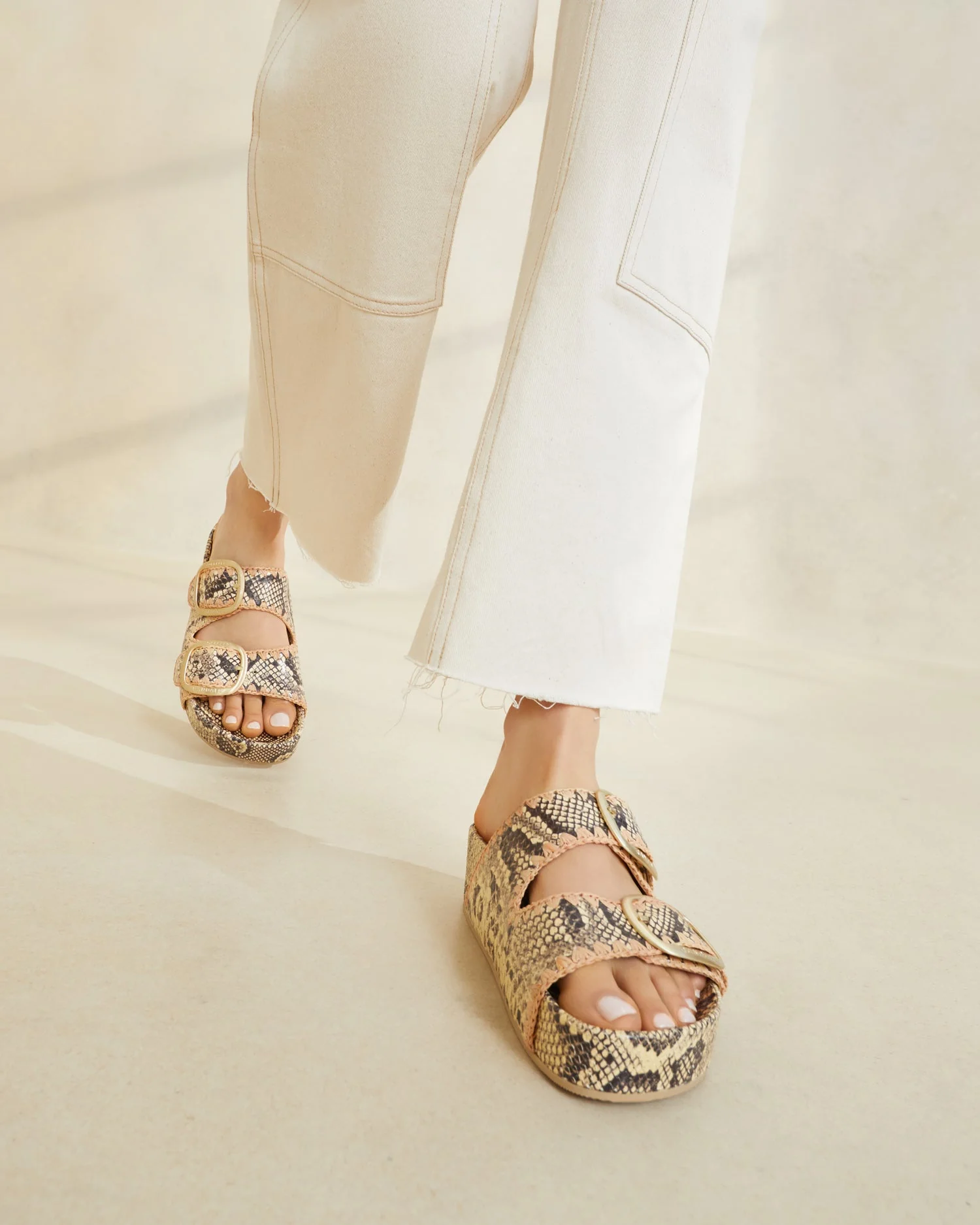 Theo Footbed Sandal | Bone/Pink - Image 5