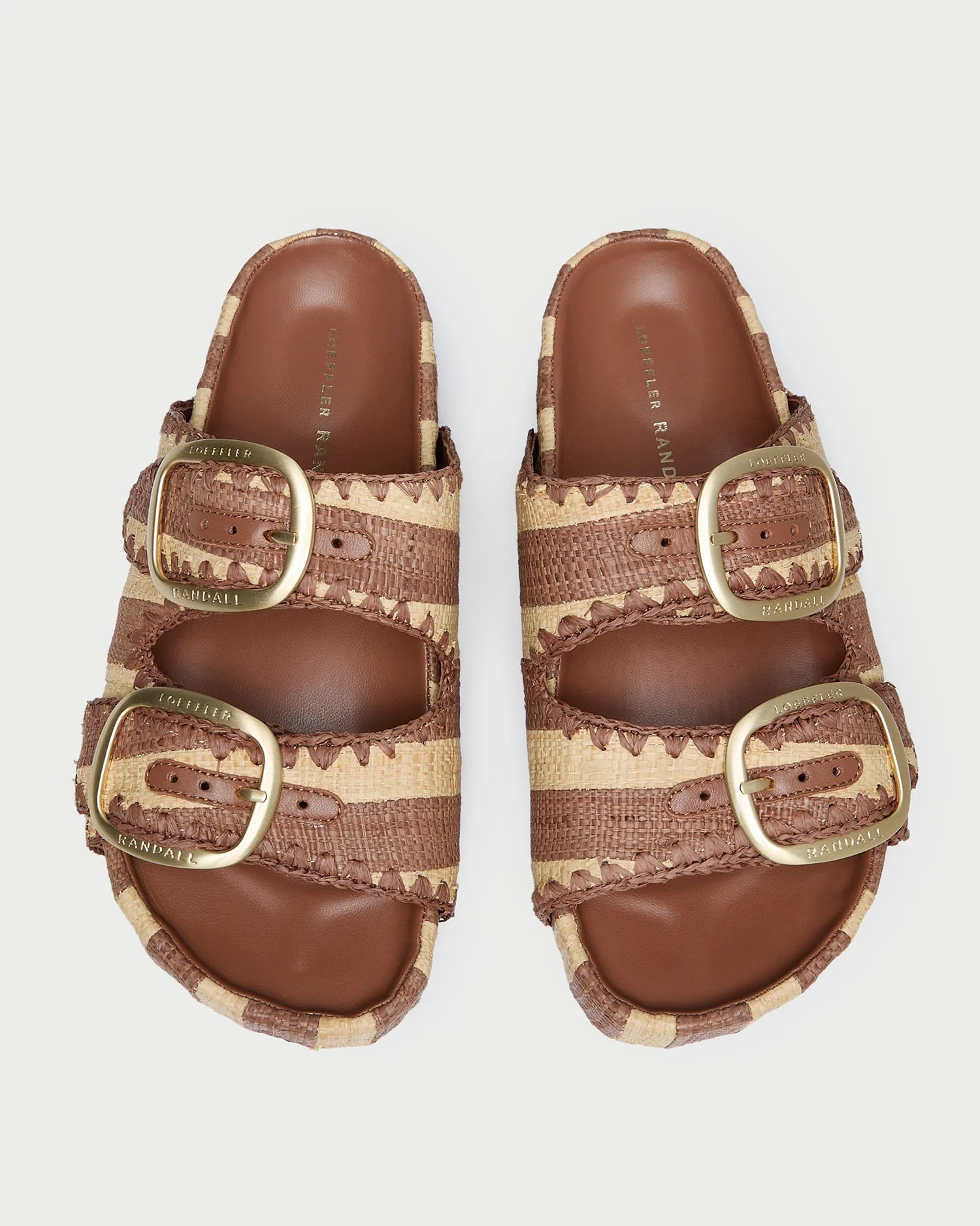 Theo Two-Band Sandal | Brown/Natural