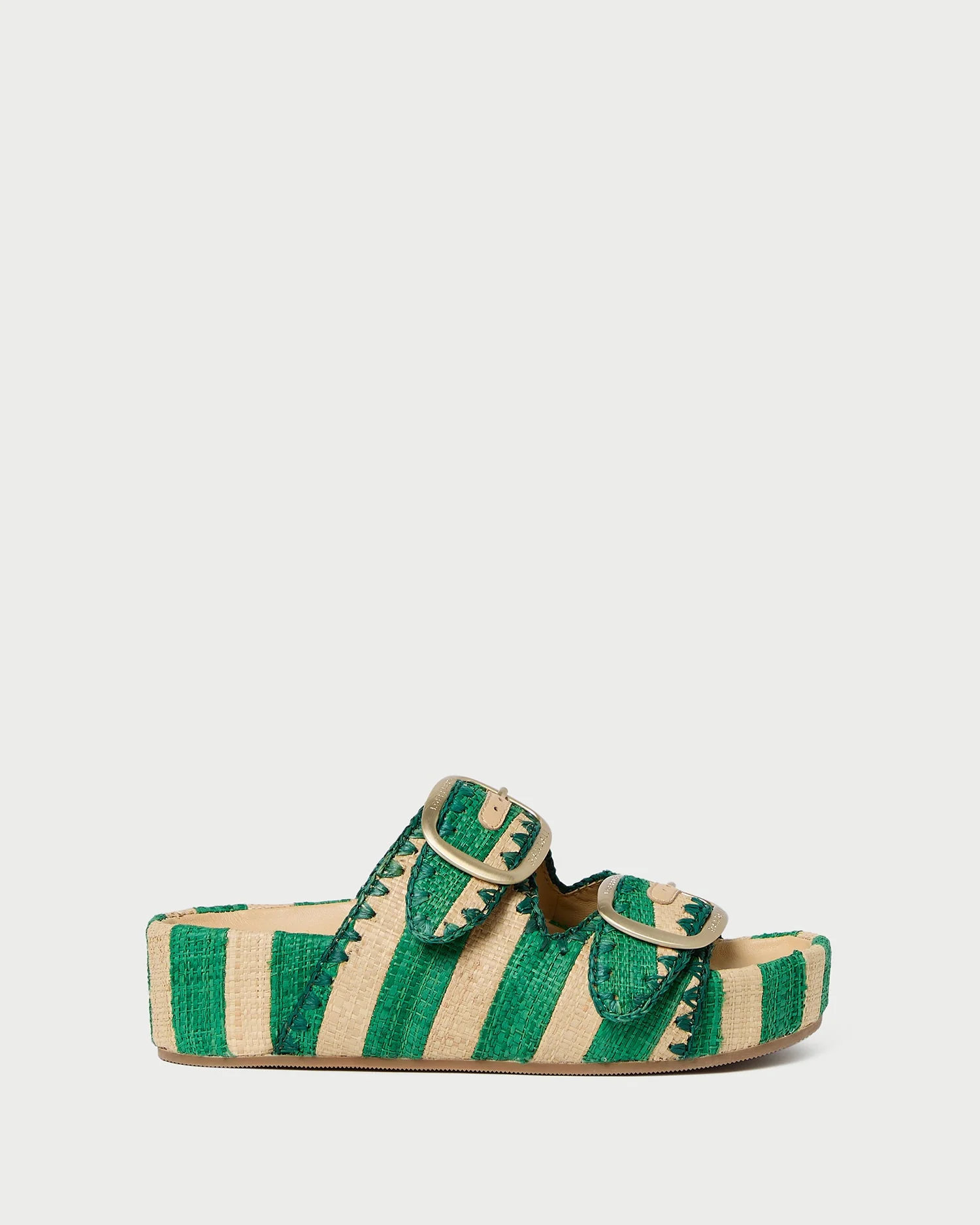 Theo Two-Band Sandal | Green/Natural - Image 3