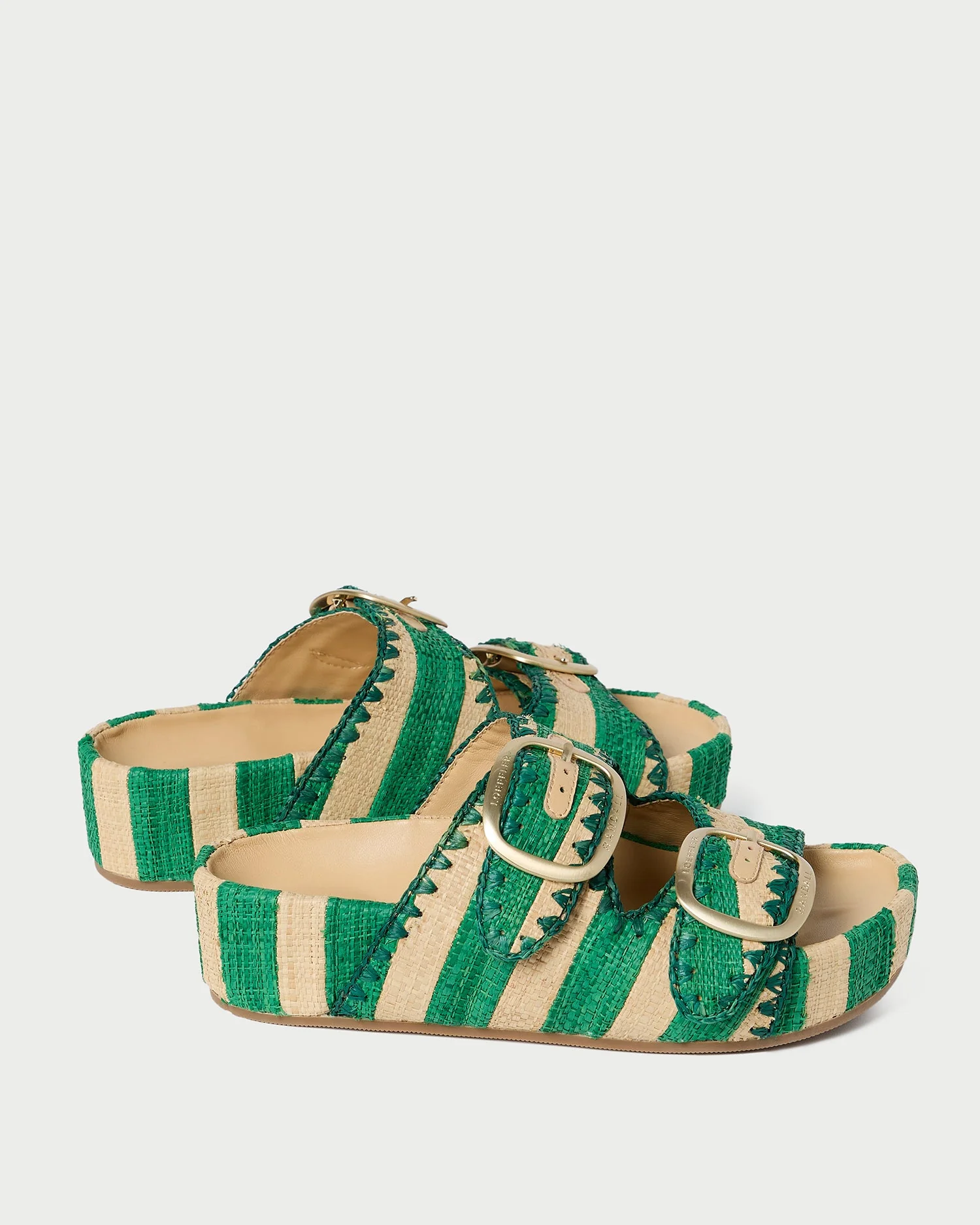 Theo Two-Band Sandal | Green/Natural - Image 5
