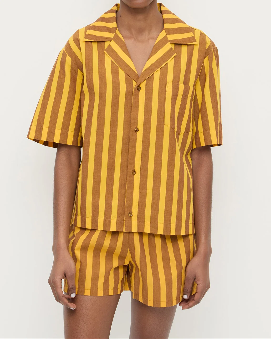 Tina Shirt | Brown/Butter