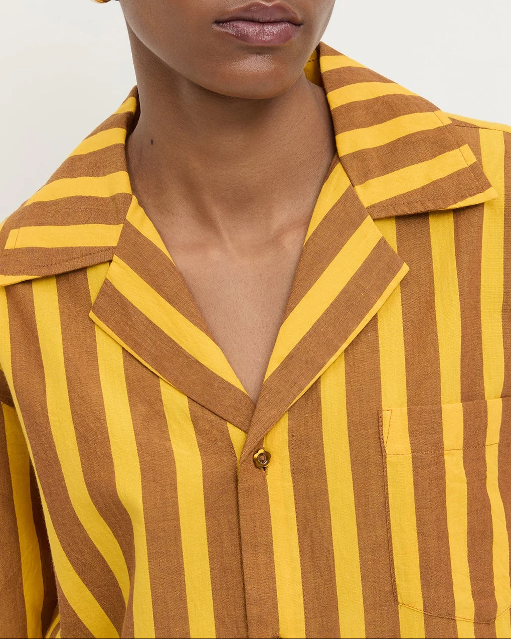 Tina Shirt | Brown/Butter - Image 4