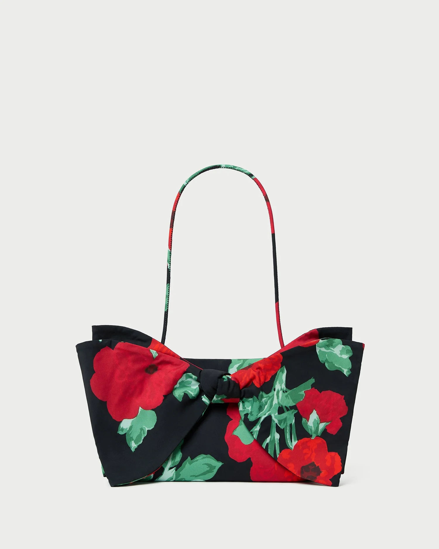 Valerie Bow Bag | Black Floral