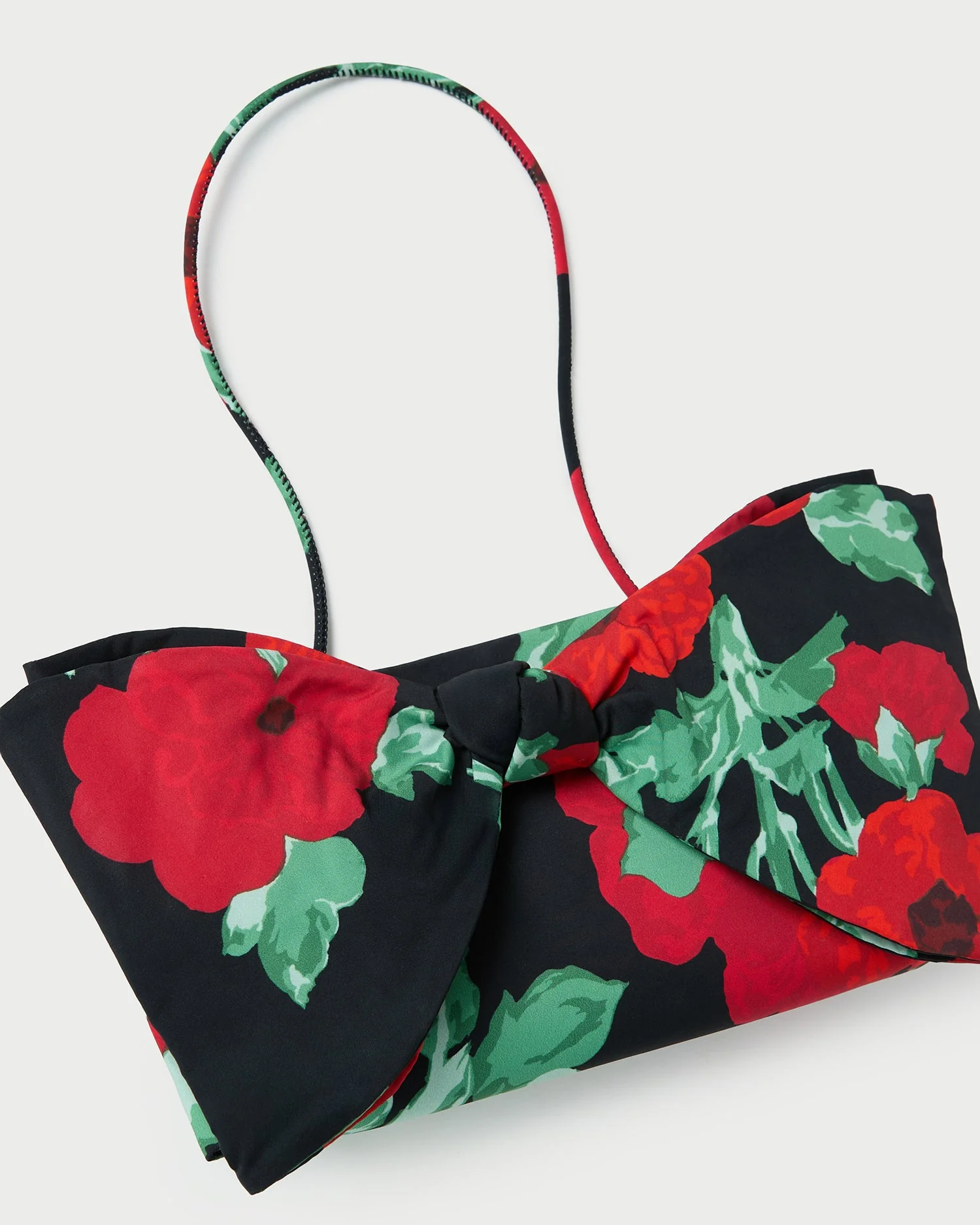 Valerie Bow Bag | Black Floral - Image 4
