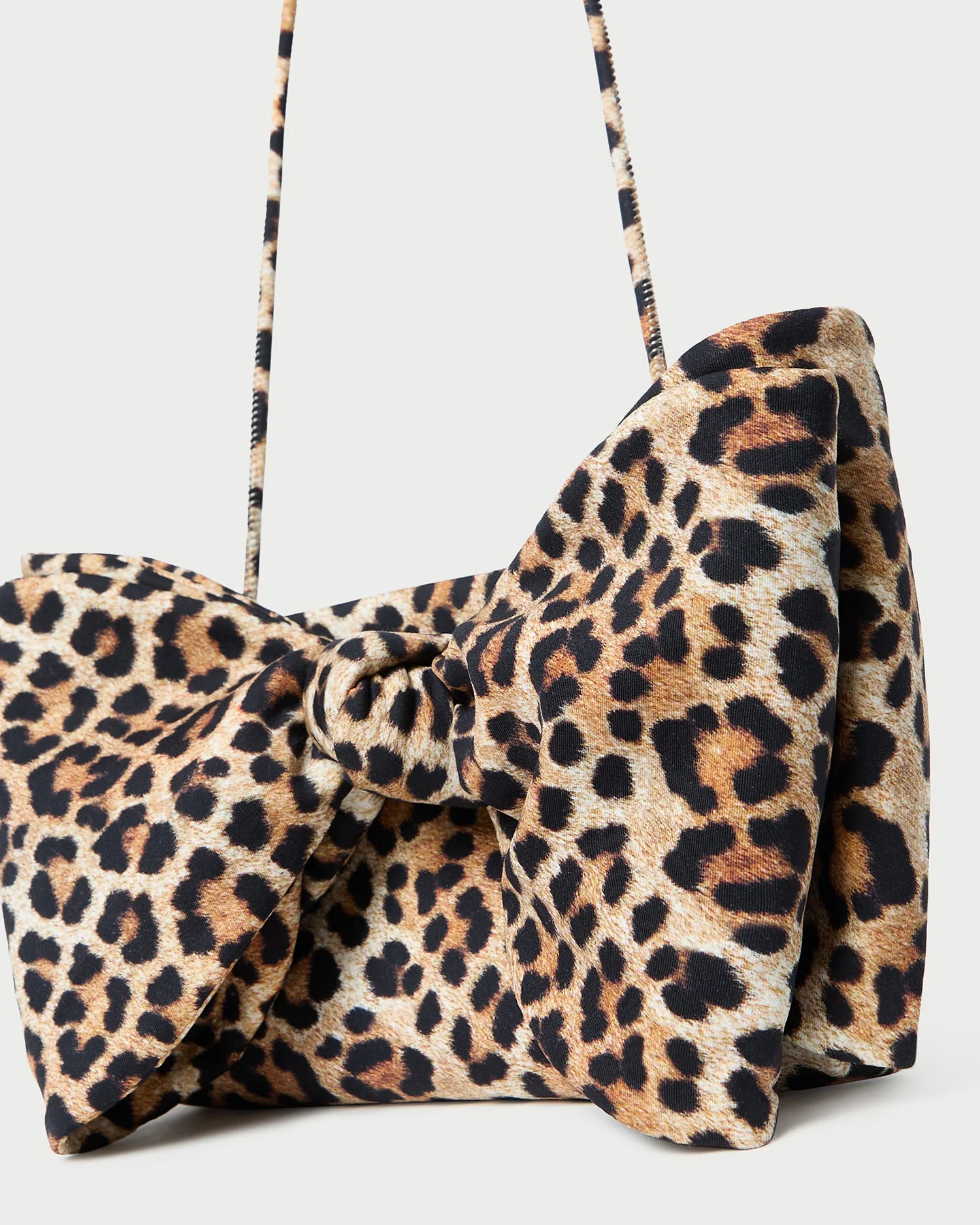 Valerie Jersey Bow Bag | Leopard - Image 3