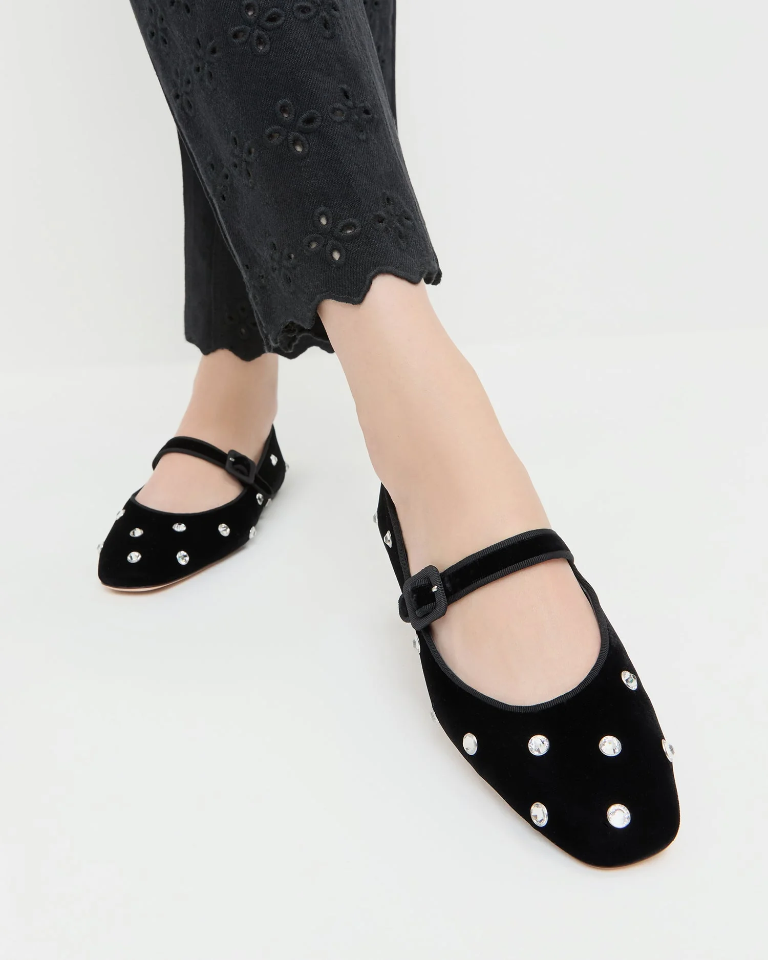 Velvet Mary Jane | Ginger Black/Crystal - Image 2