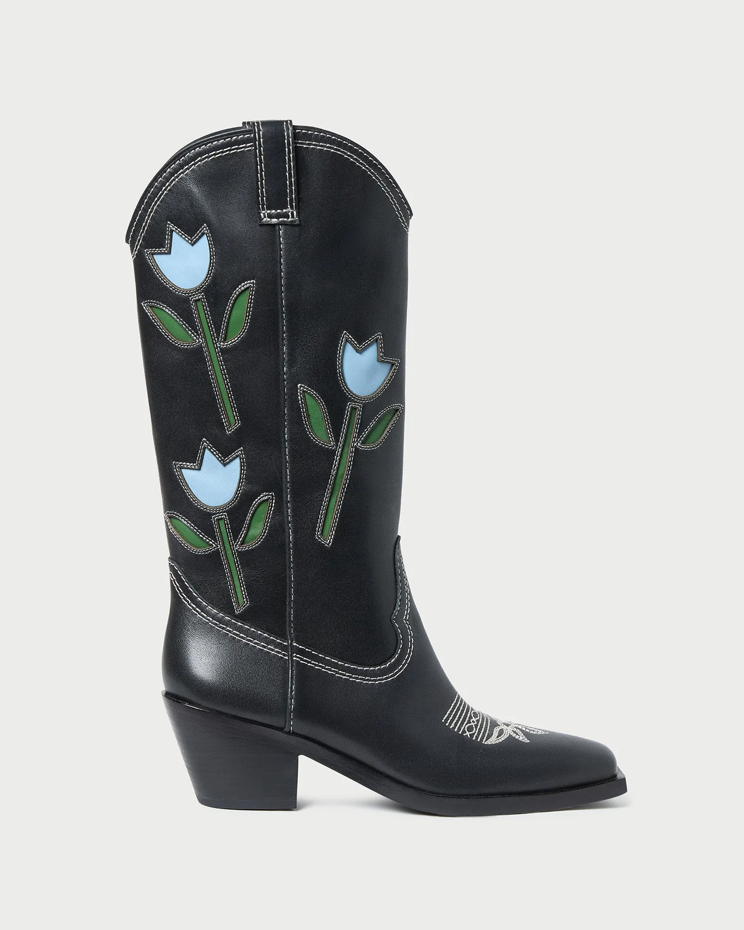 Wilder Tulip Leather Boot | Black