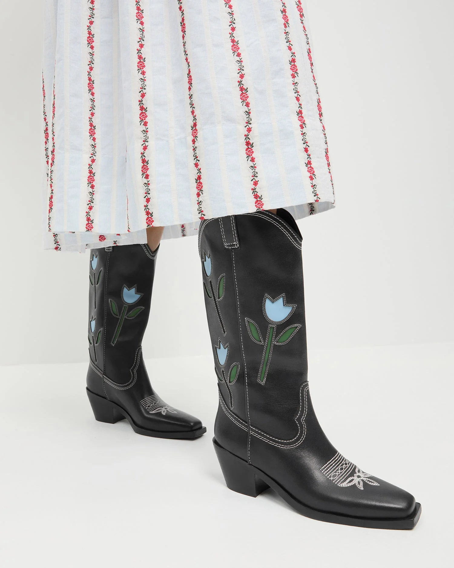 Wilder Tulip Leather Boot | Black - Image 2