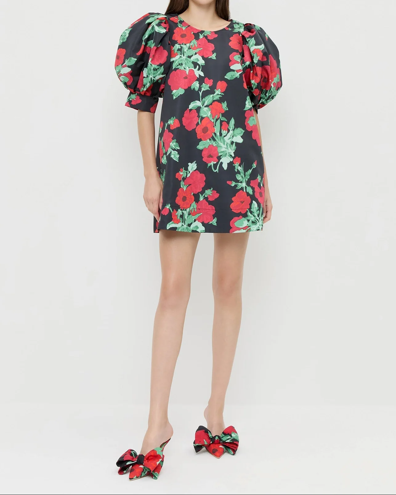 Willy Mini Dress | Black Floral - Image 2