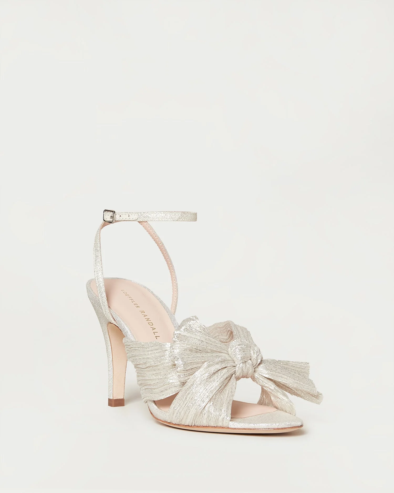 Zinnia Pleated Bow Sandal | Shimmer